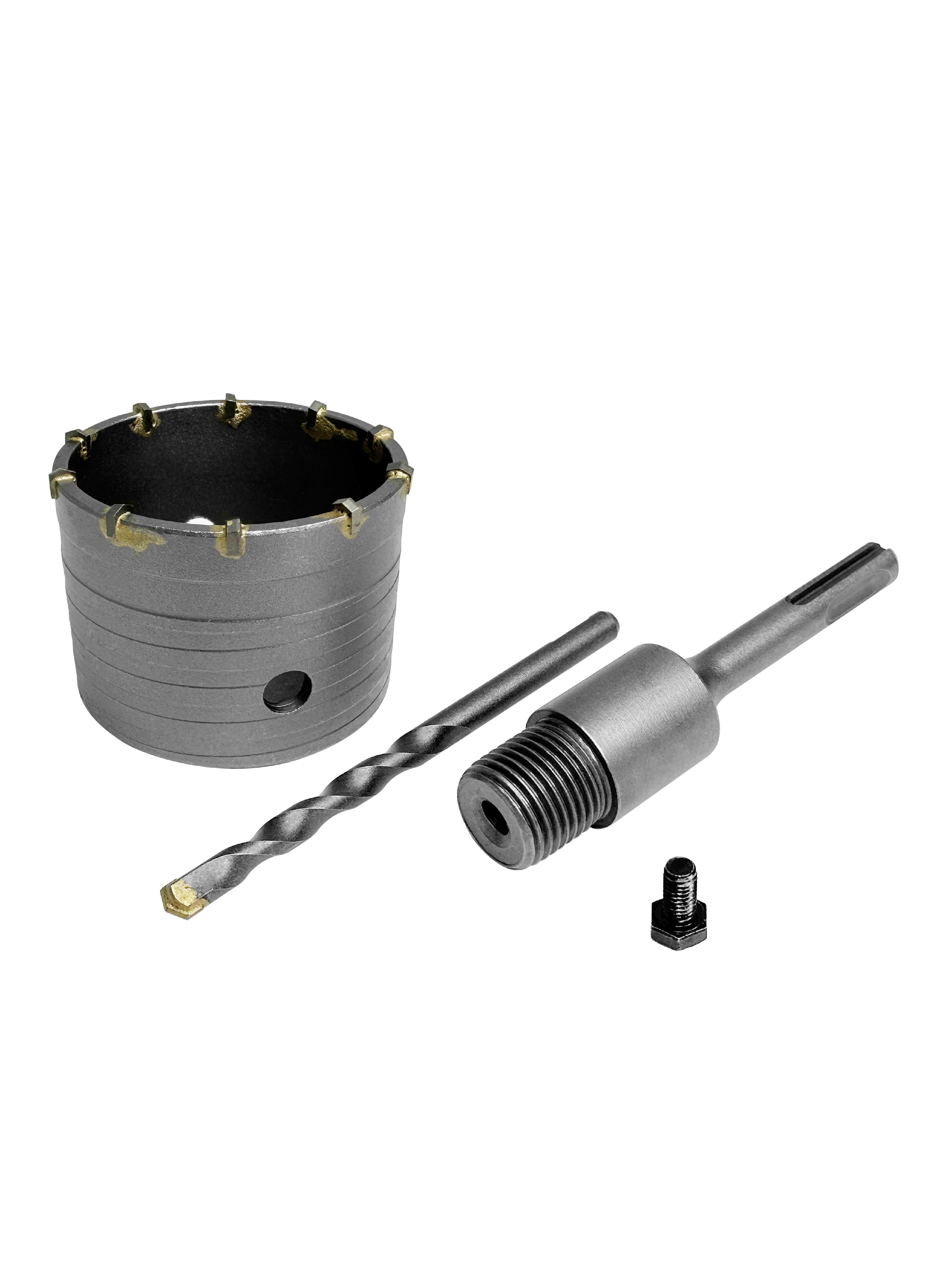 Изображение товара Коронка по бетону VERTEXTOOLS 75 мм сборе для ударных дрелей и перфораторов