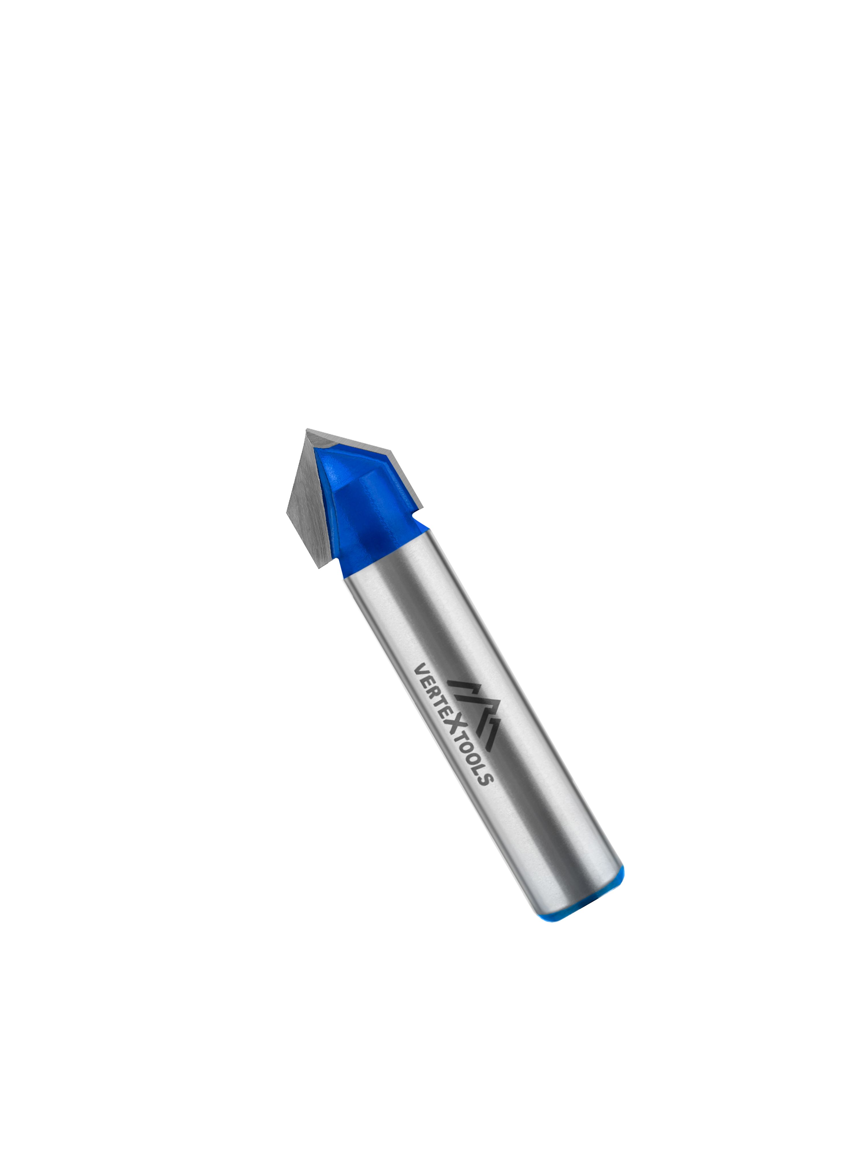 Изображение товара Фреза пазовая VERTEXTOOLS v-образная 8мм хвостовик 10мм d 10мм h 10мм