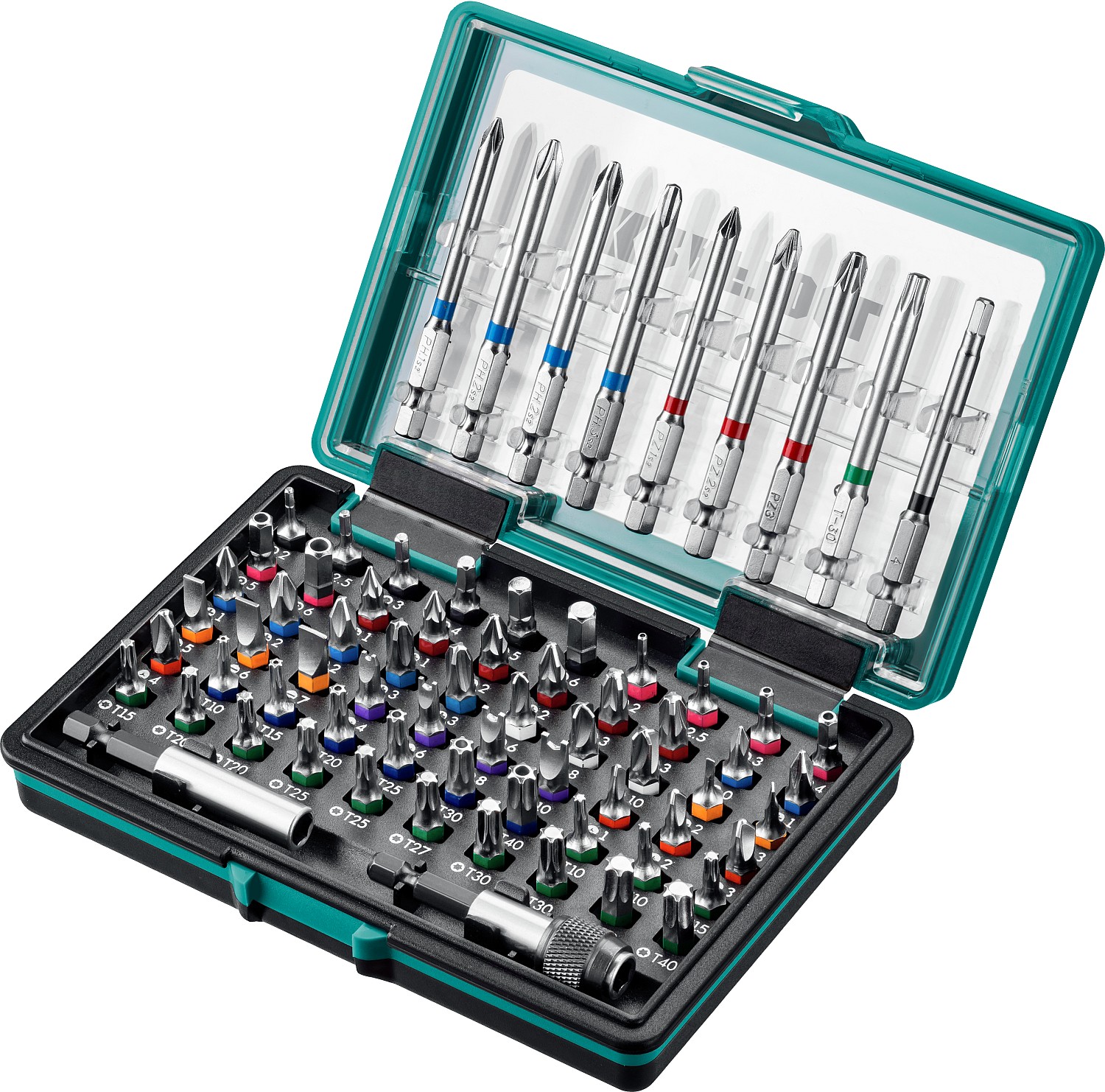 Изображение товара Набор бит KRAFTOOL 26067-H71 профессиональный инструмент для работы с деревом и металлом