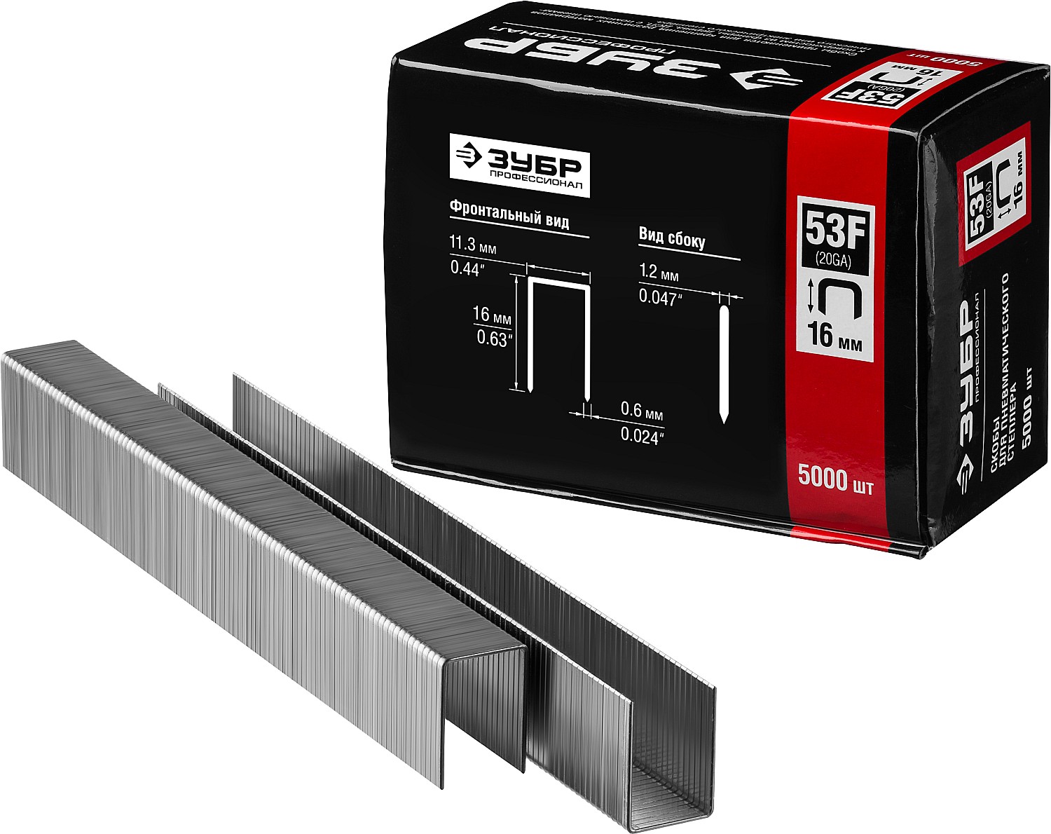 Изображение товара Скобы для степлера ЗУБР 31950-16 надежные и прочные 100 шт.