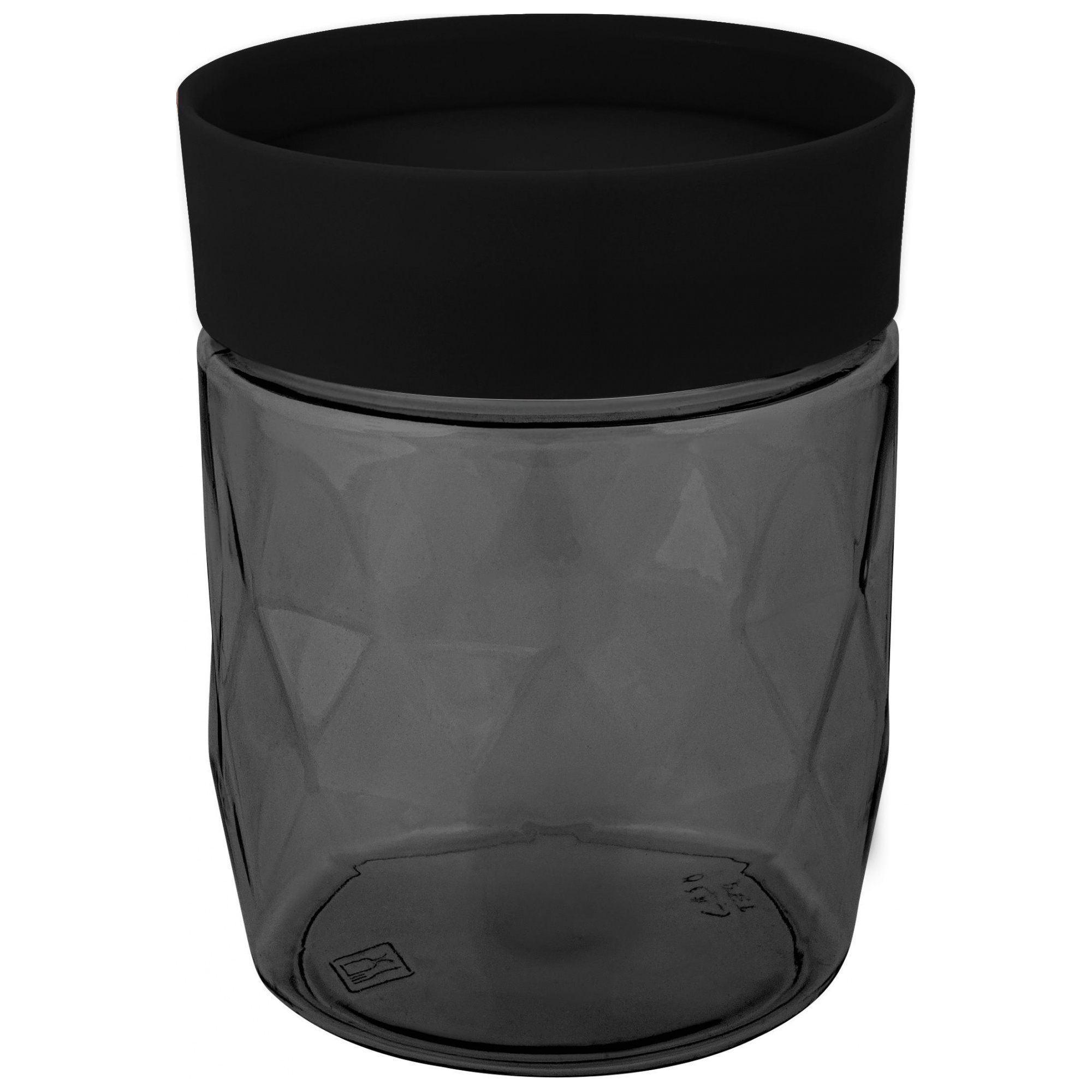 Изображение товара Банка для сыпучих продуктов Plast Team BLACK 0,5л круглая с завинчивающейся крышкой