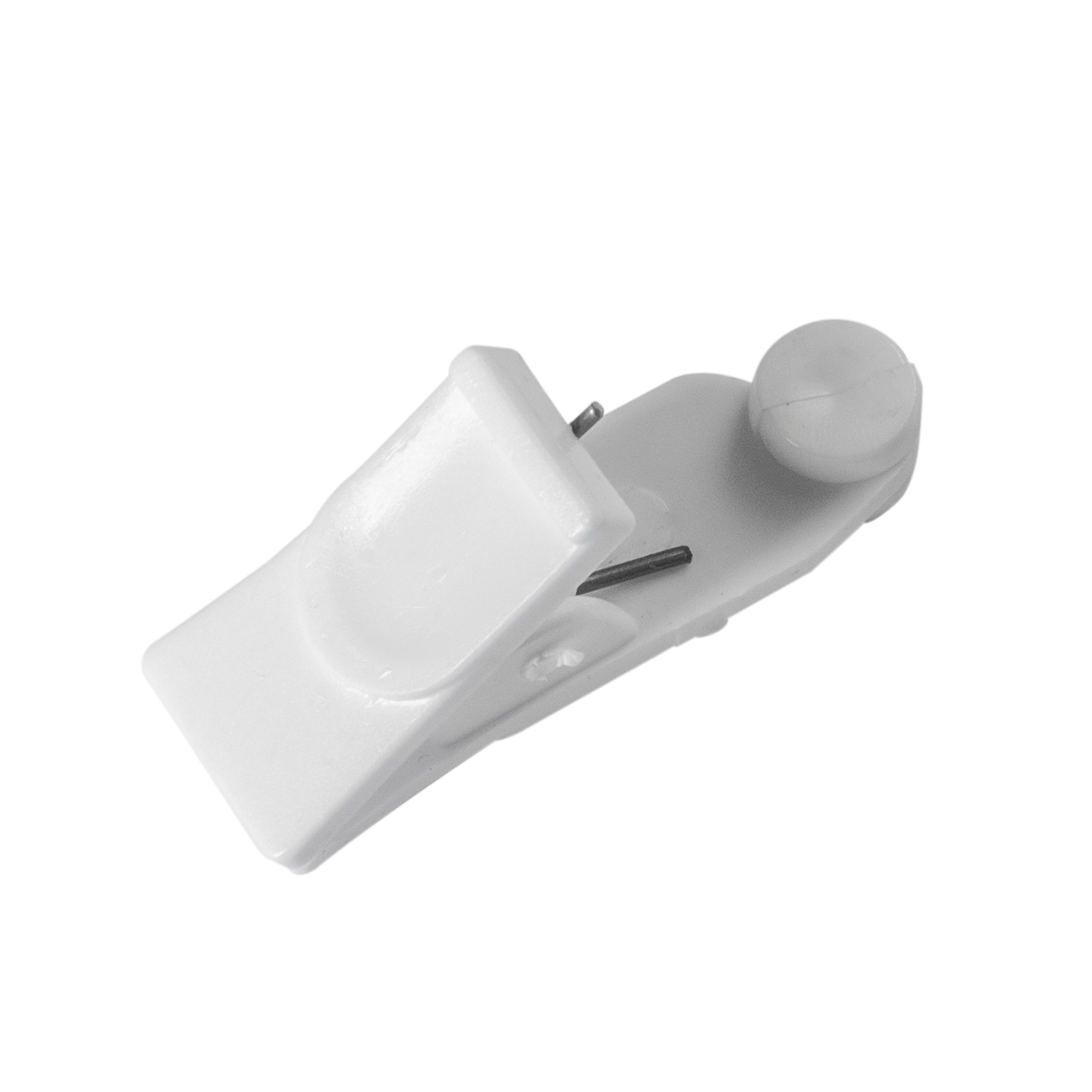 Изображение товара Крючок-прищепка для штор 20 шт. белый, арт.20008, пластиковый потолочный