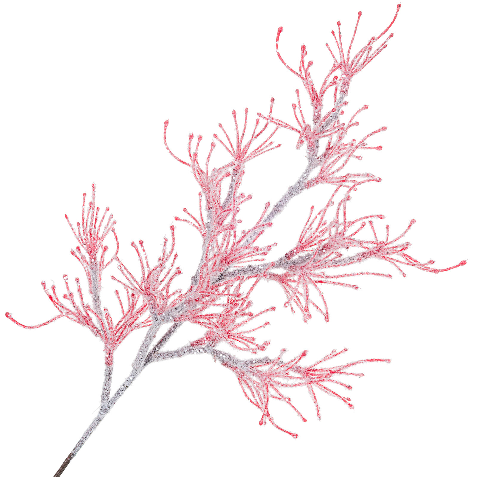 Изображение товара Ветка искусственная пластик H49 см с глиттером