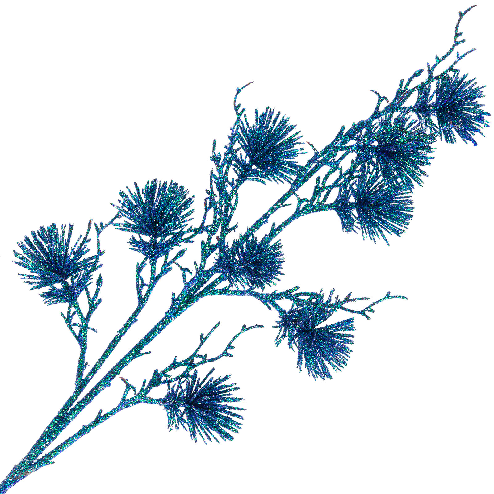 Изображение товара Искусственная пластиковая ветка с глиттером 74 см для украшения интерьера