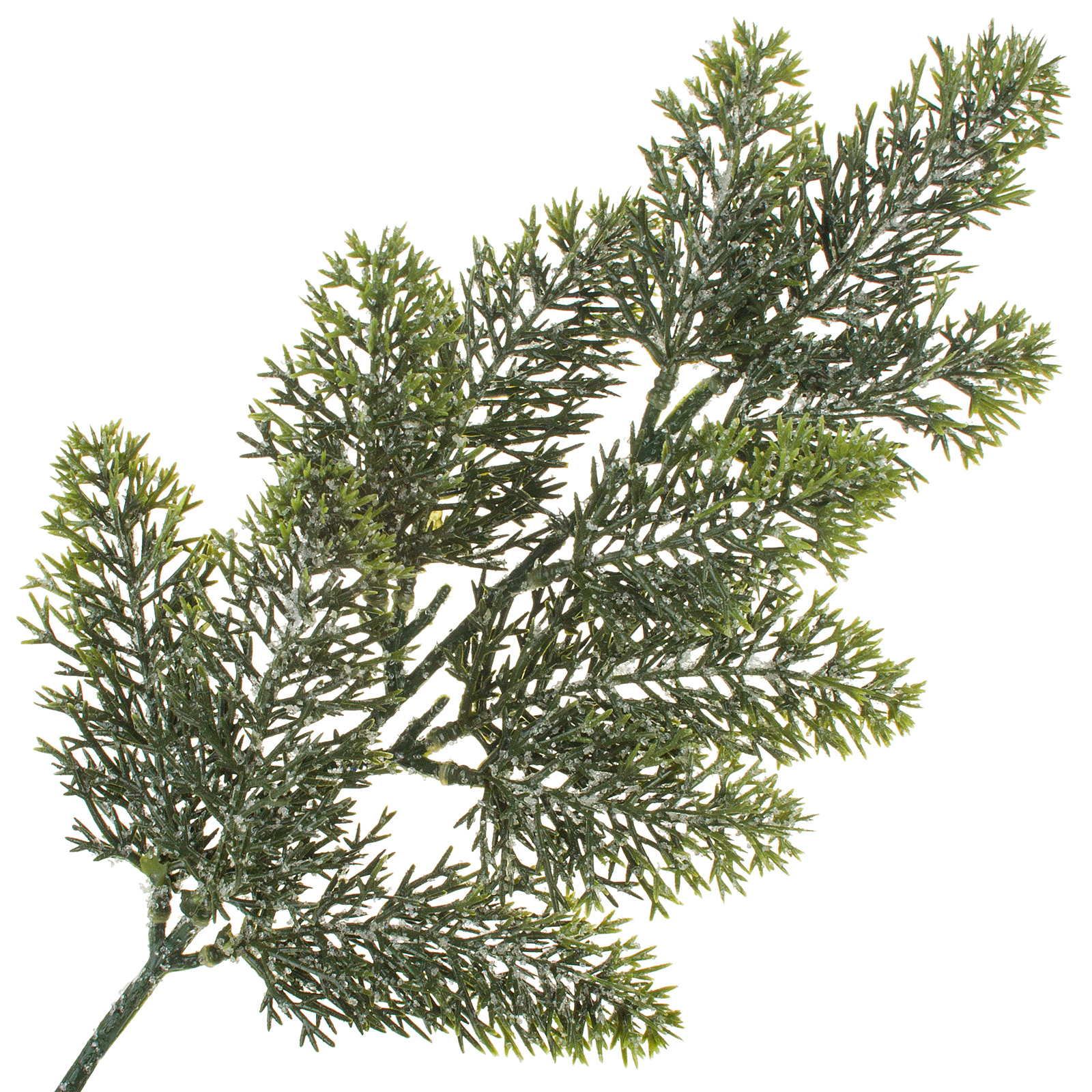 Изображение товара Ветка искусственная еловая заснеженная 48 см для новогоднего декора