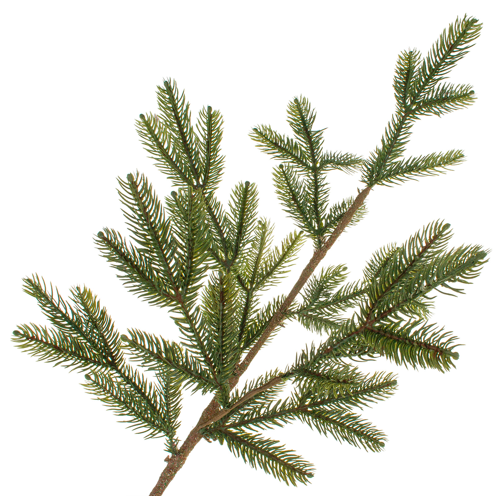 Изображение товара Искусственная еловая ветка с имитацией снега высотой 80 см