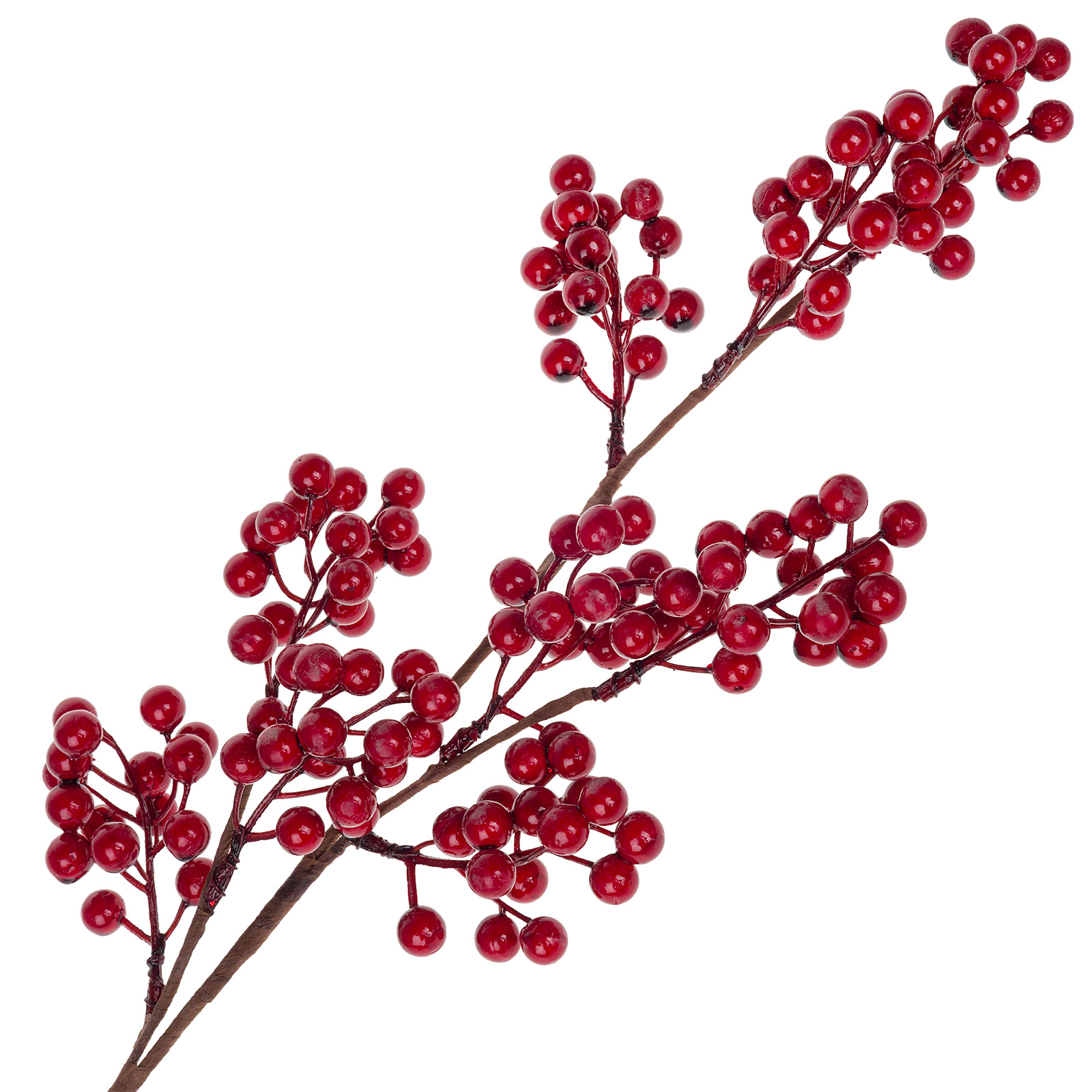 Изображение товара Искусственная ягодная ветка высотой 62 см для украшения