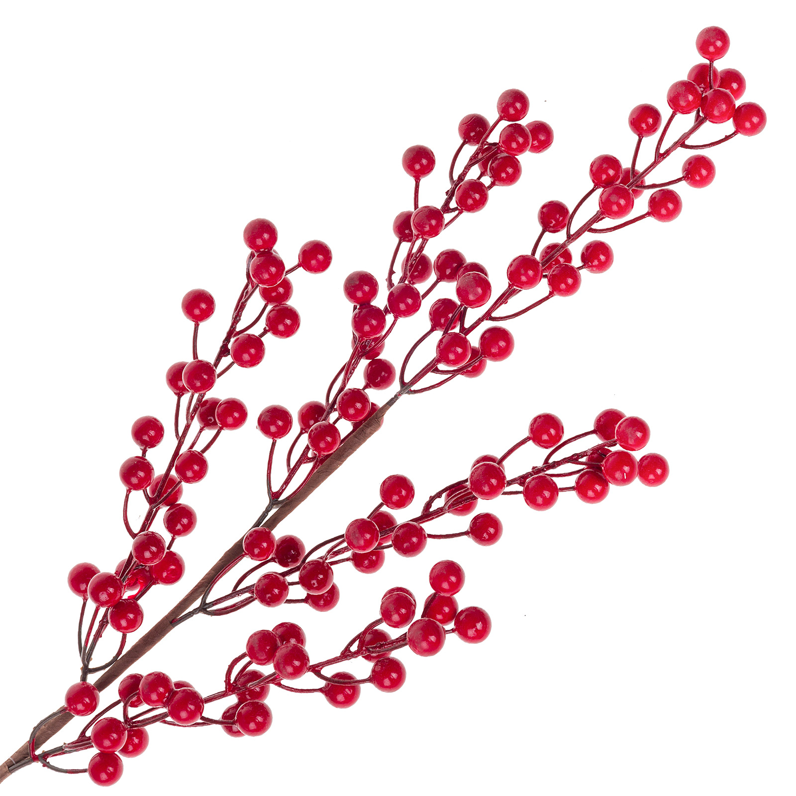 Изображение товара Искусственная ягодная ветка H75 см для декоративных композиций