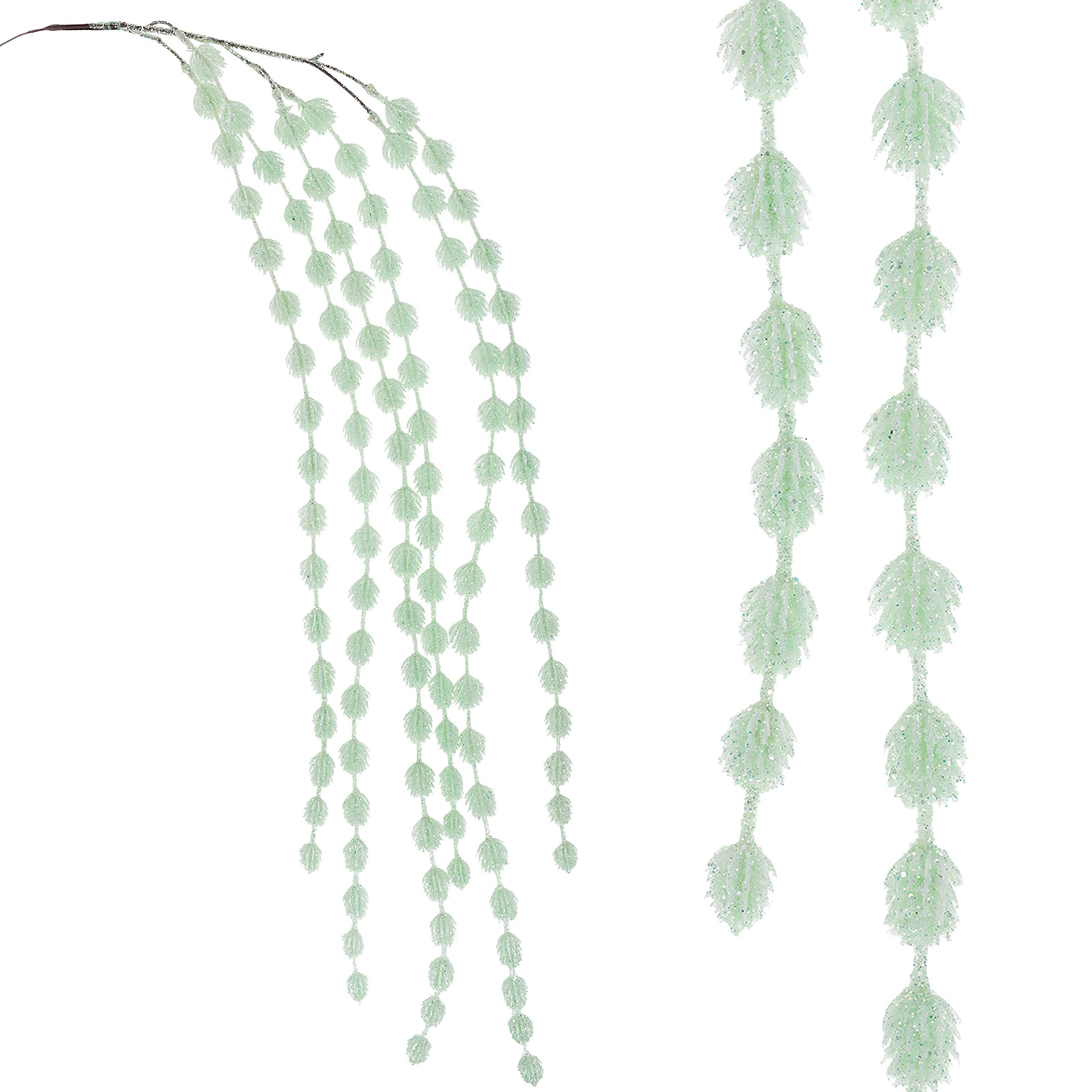 Изображение товара Гирлянда искусственная Амарант пластик H100 см с глиттером для праздников и интерьера