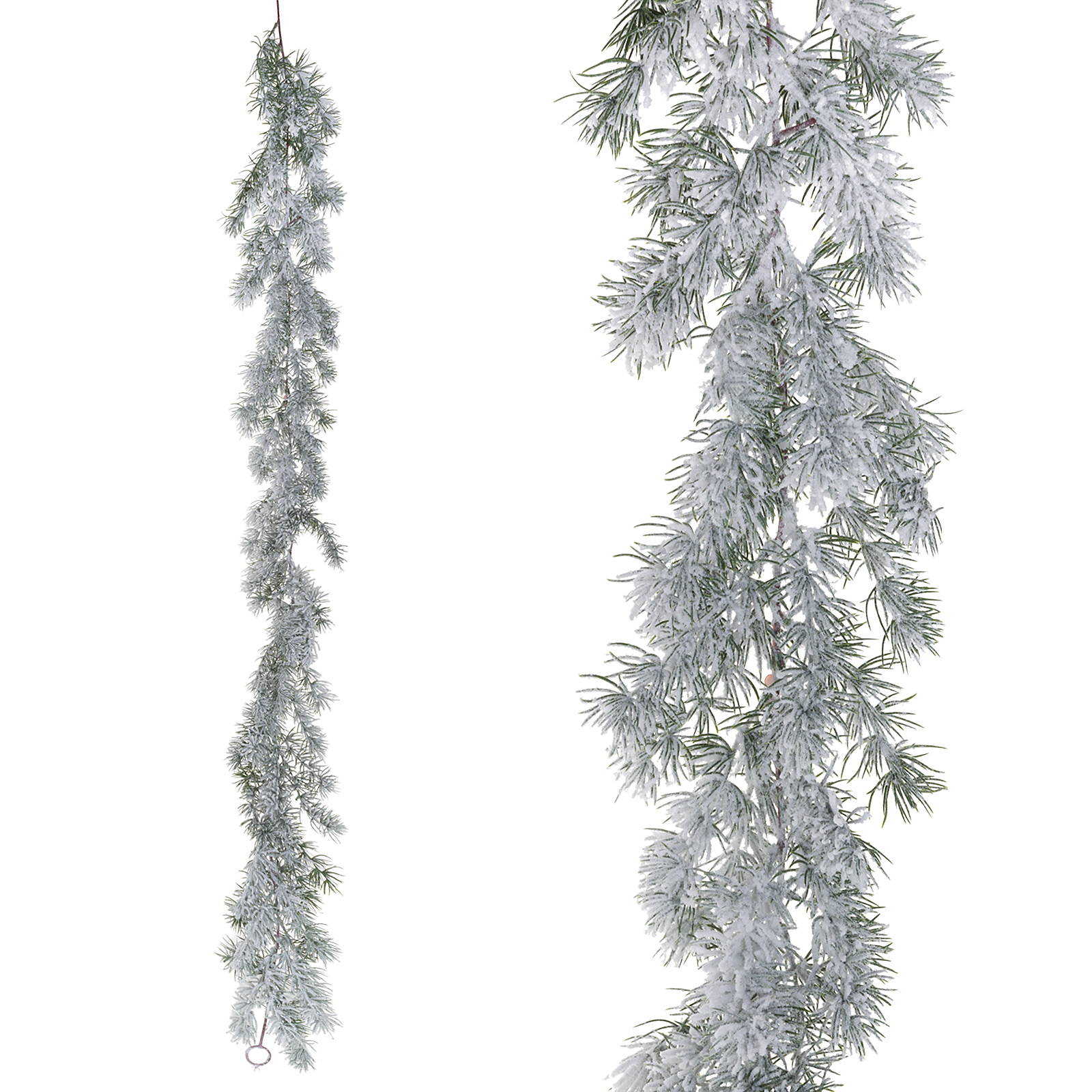 Изображение товара Гирлянда искусственная еловая заснеженная, H180 см для зимнего декора