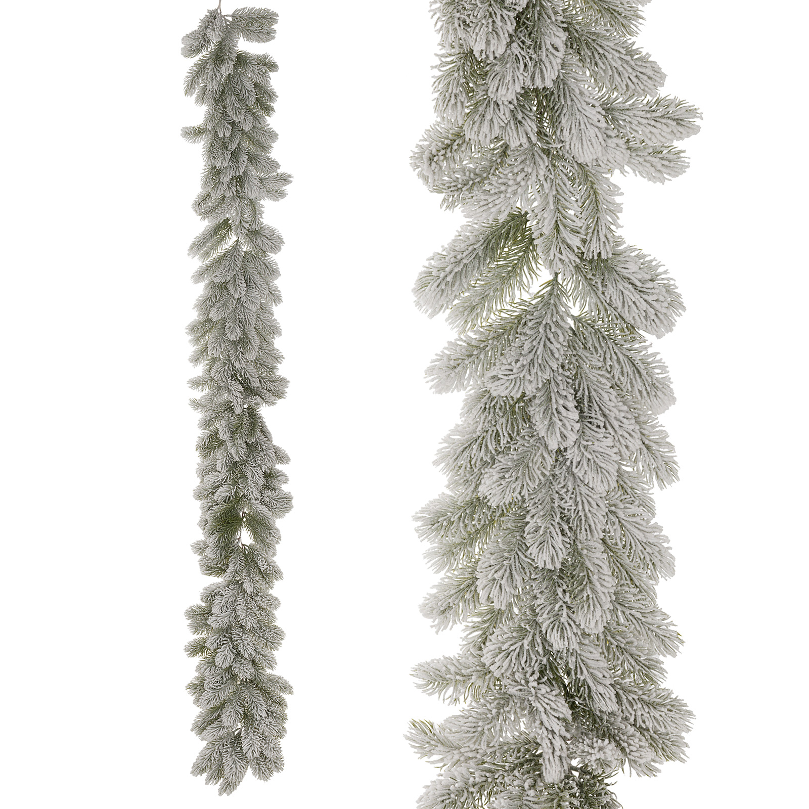 Изображение товара Гирлянда искусственная еловая заснеженная 180 см из пластика