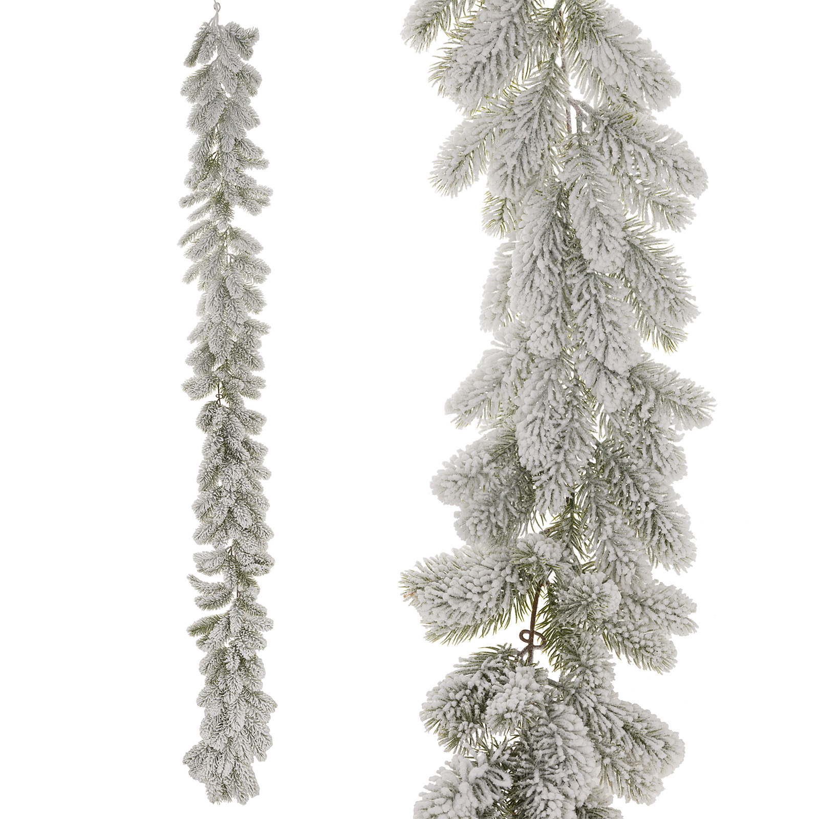 Изображение товара Многоцветная еловая гирлянда заснеженная 180 см от X-mas Club