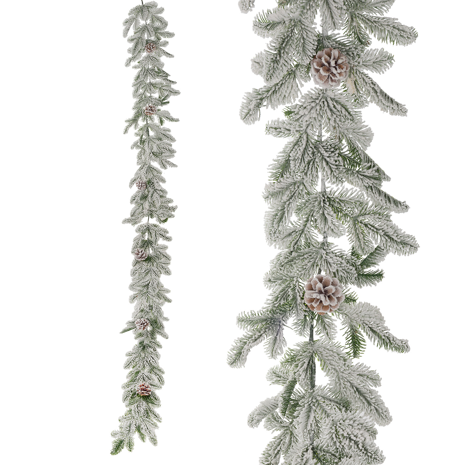 Изображение товара Искусственная еловая гирлянда 270 см заснеженная для новогоднего декора
