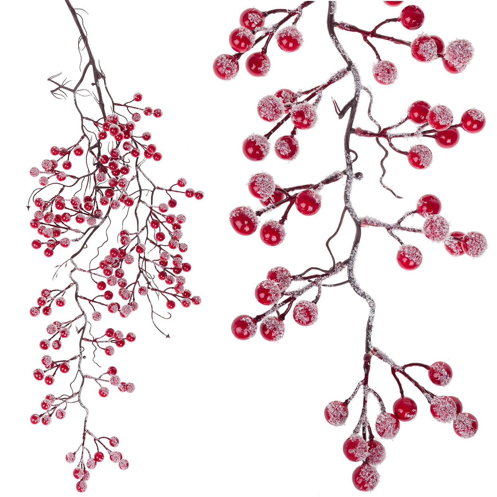 Изображение товара Гирлянда искусственная ягодная заснеженная H86 см для зимнего декора
