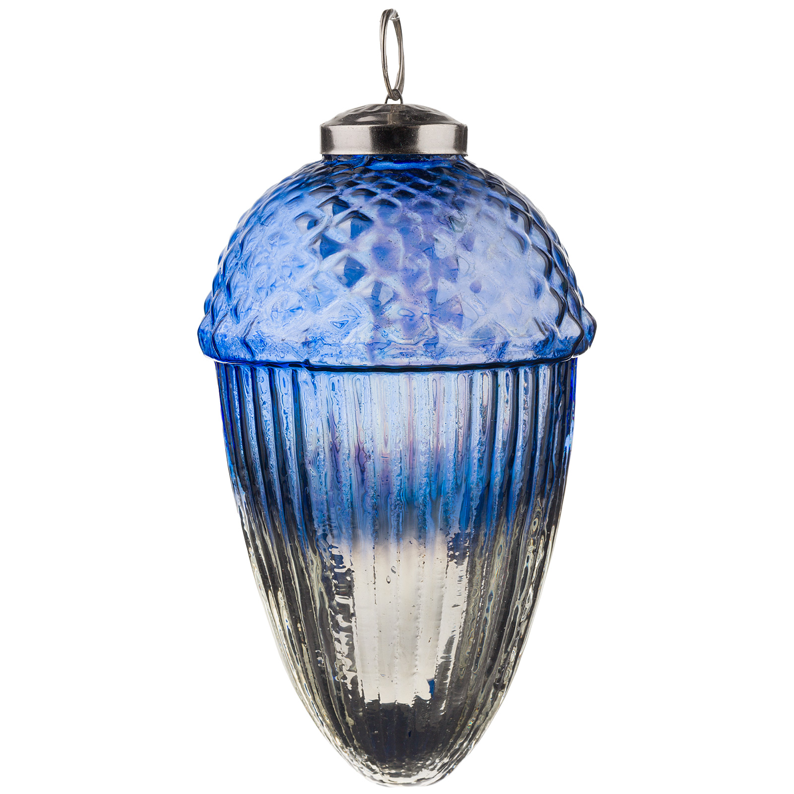 Изображение товара Елочная игрушка Желудь стекло 13 см многоцветная X-mas Club