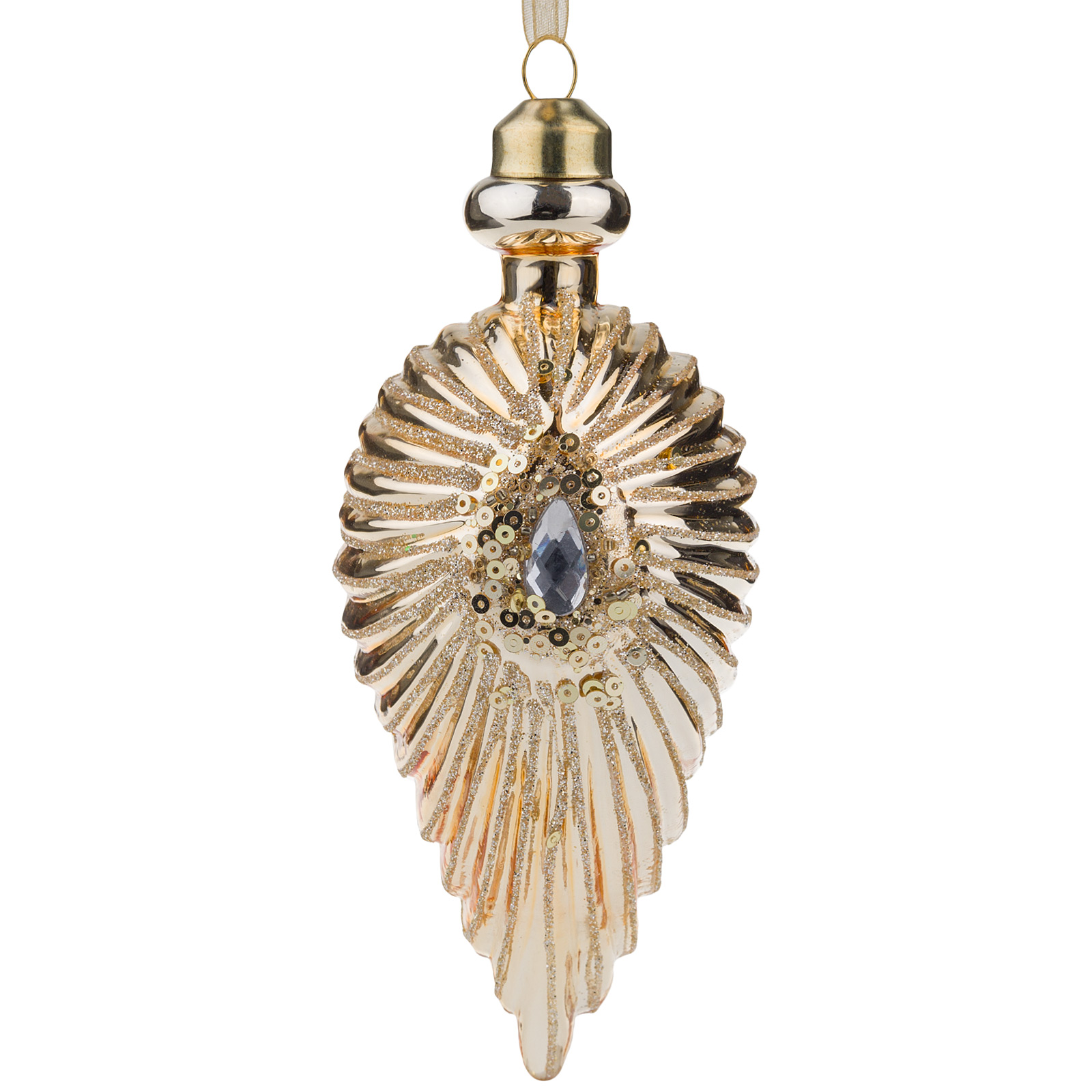 Изображение товара Елочная игрушка Капля стекло 7xH15 см от X-mas Club