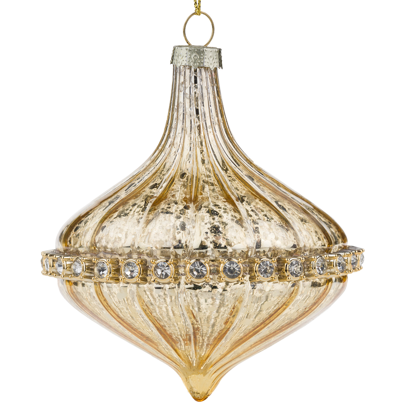 Изображение товара Елочная игрушка Капля стекло 8xH10 см