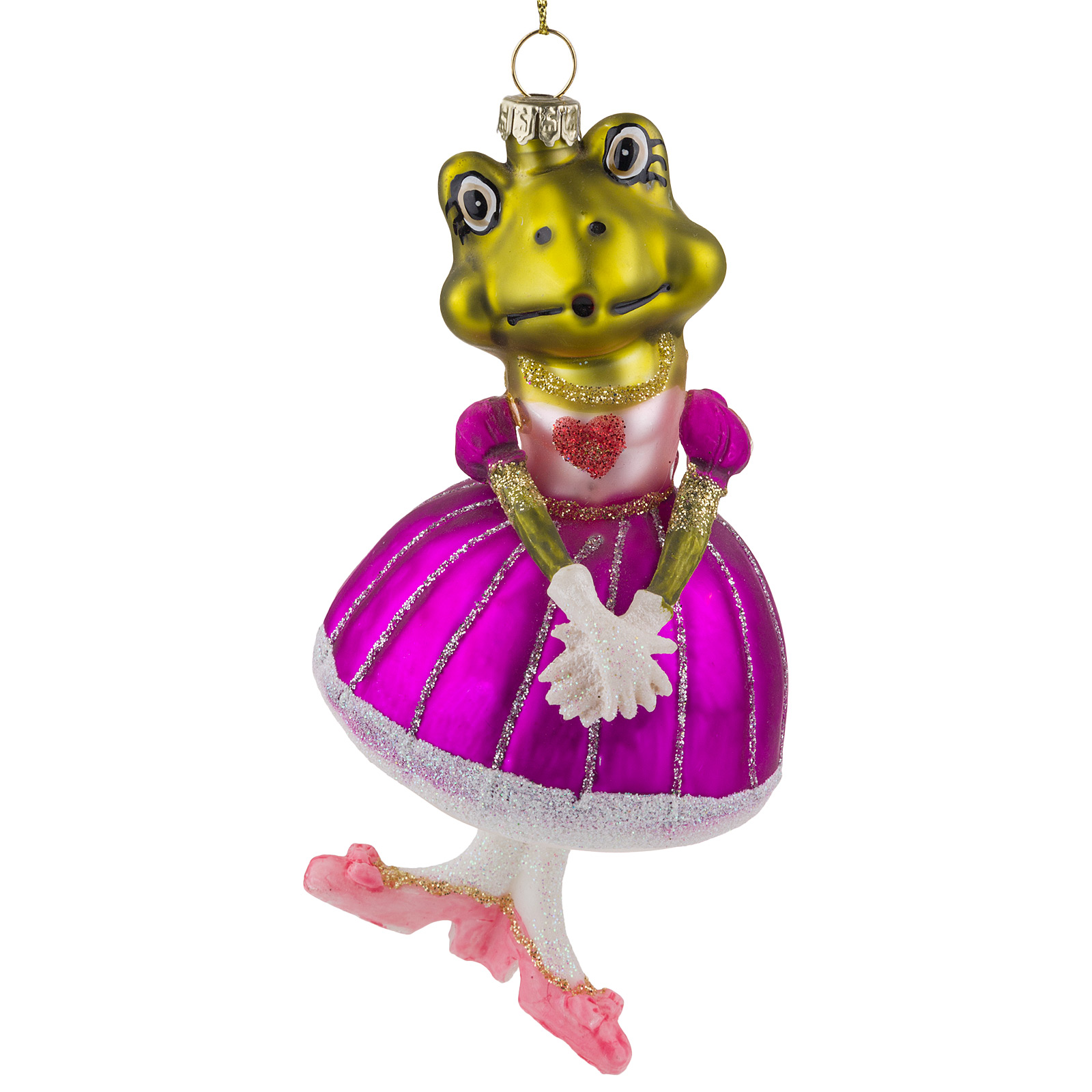 Изображение товара Елочная игрушка Лягушка стекло 7xH12 см от X-mas Club