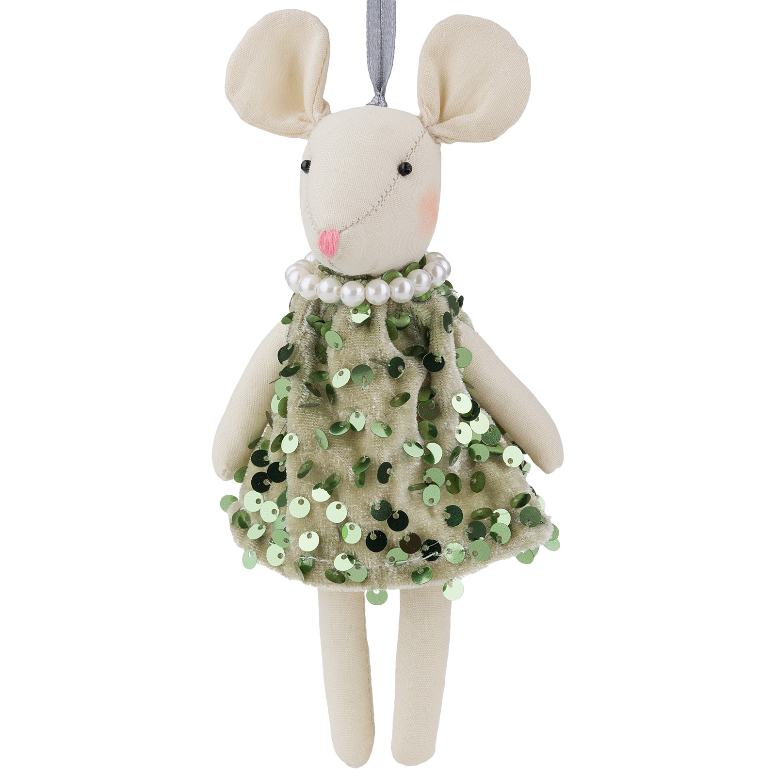 Изображение товара Елочная игрушка Мышка бархат 9xH15 см от X-mas Club