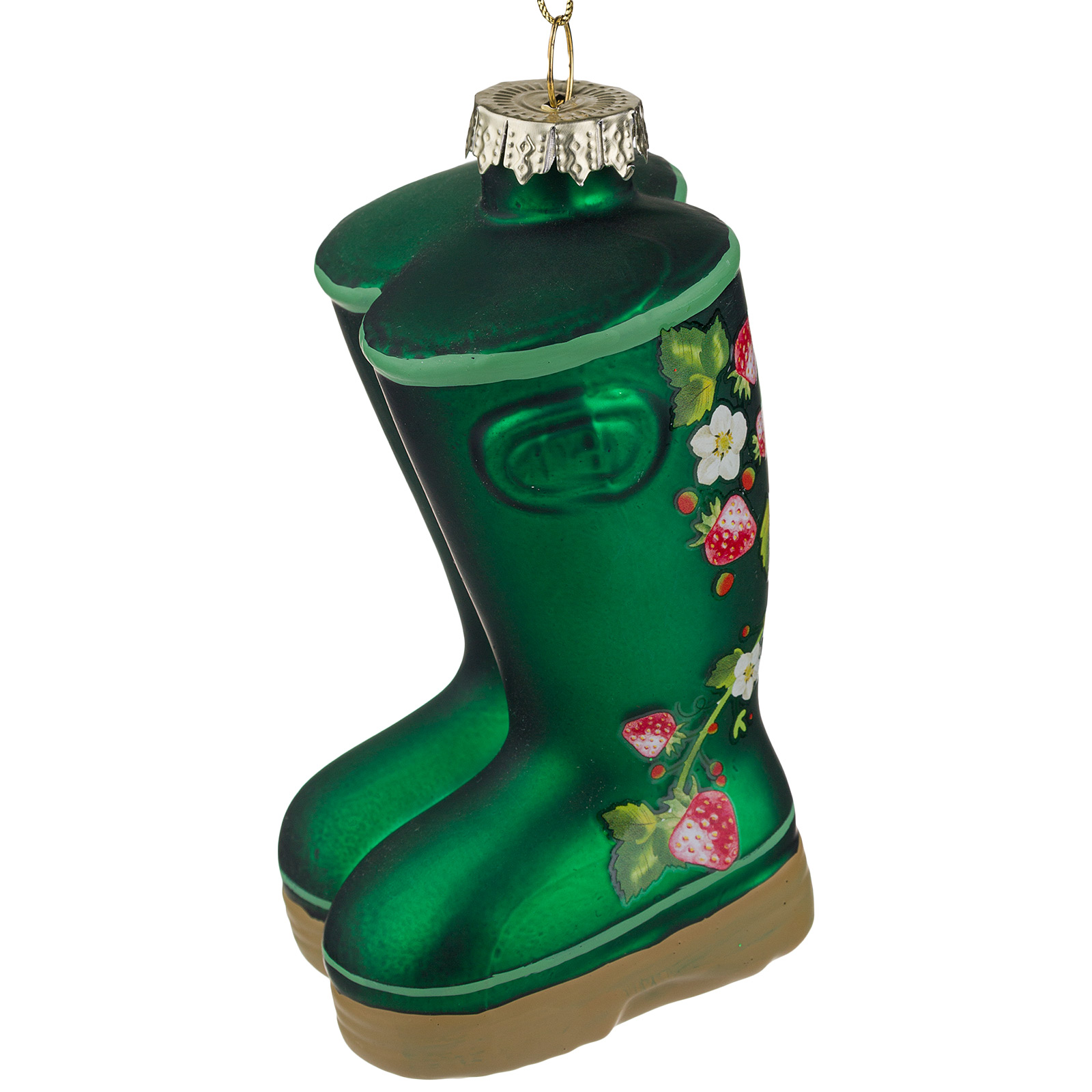 Изображение товара Елочная игрушка сапоги стекло 6x6x10 см Новогоднее украшение