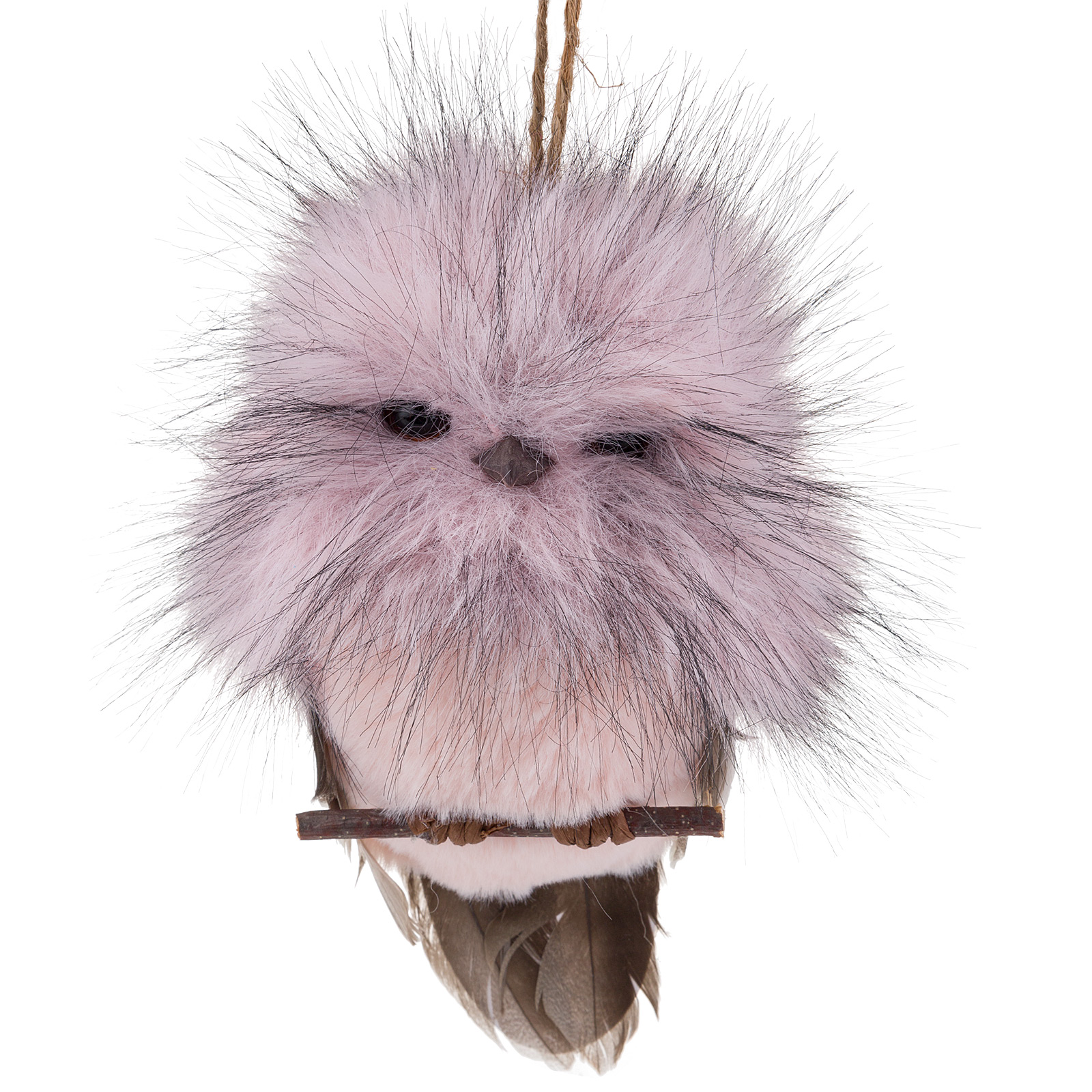 Изображение товара Елочная игрушка Сова из искусственного меха 9.5х4.5х18.5 см