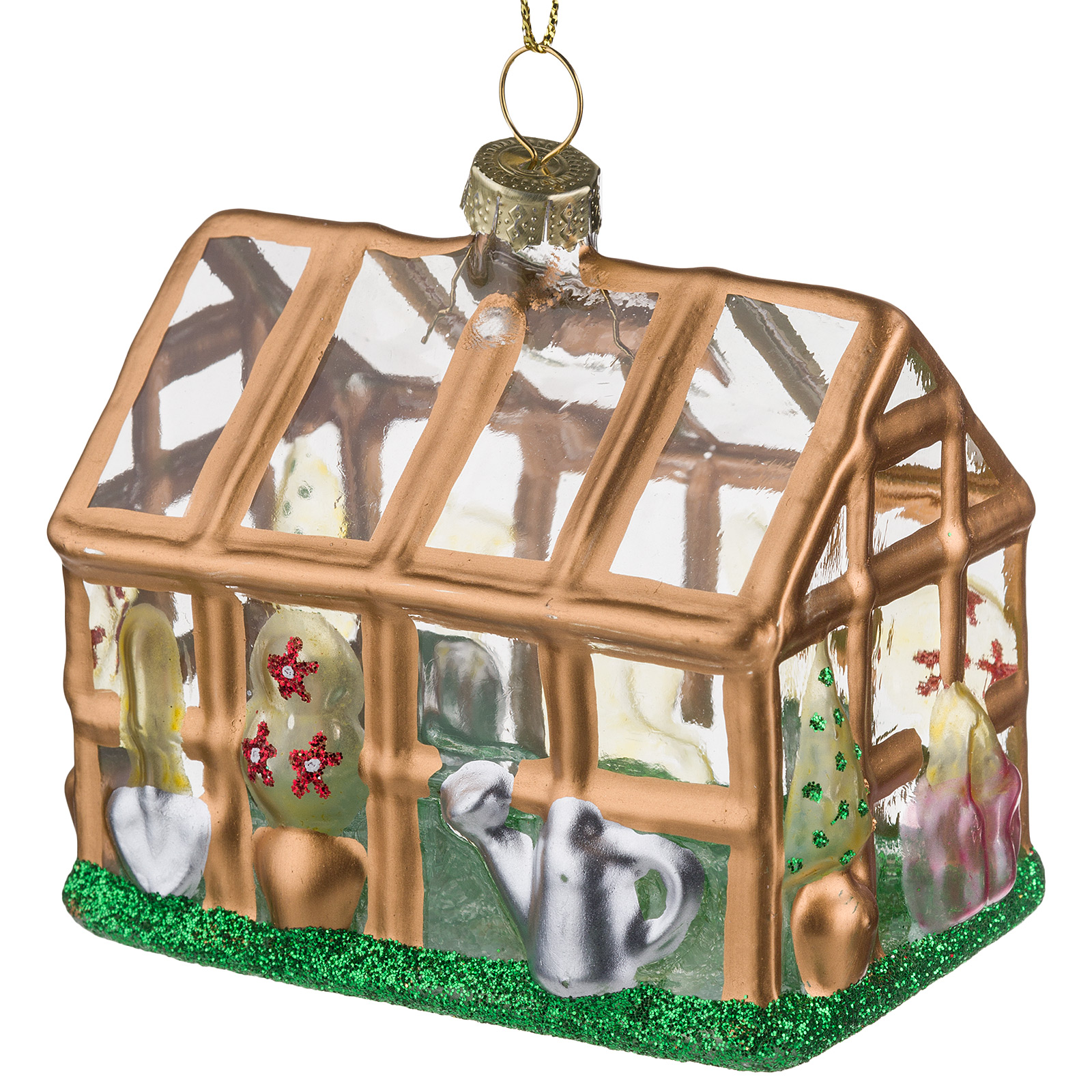 Изображение товара Елочная игрушка Теплица из стекла 6x8xH7,5 см - уютное украшение для елки