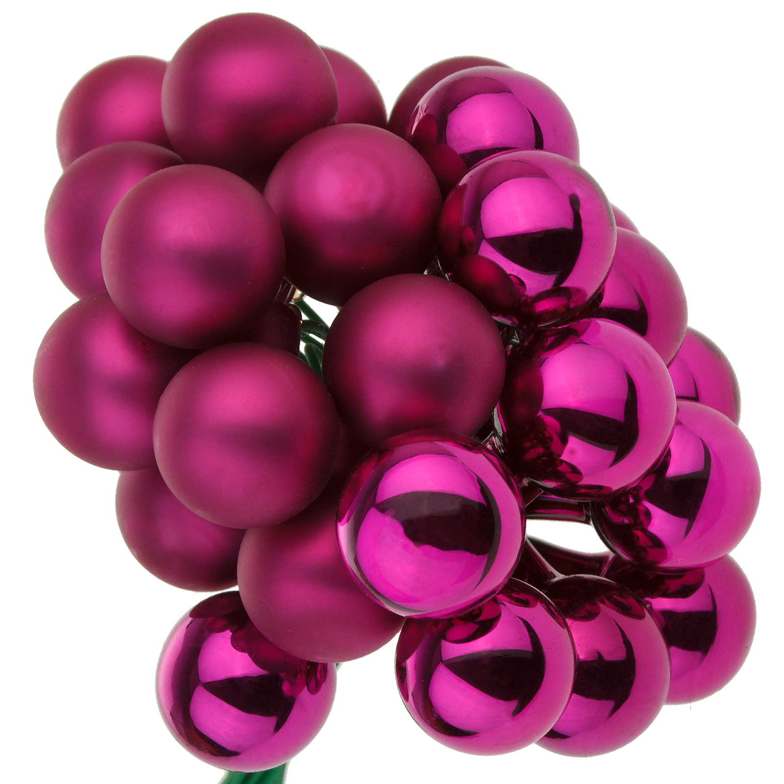 Изображение товара Розовая елочная игрушка Шар на проволоке 1,5 см набор 144 шт