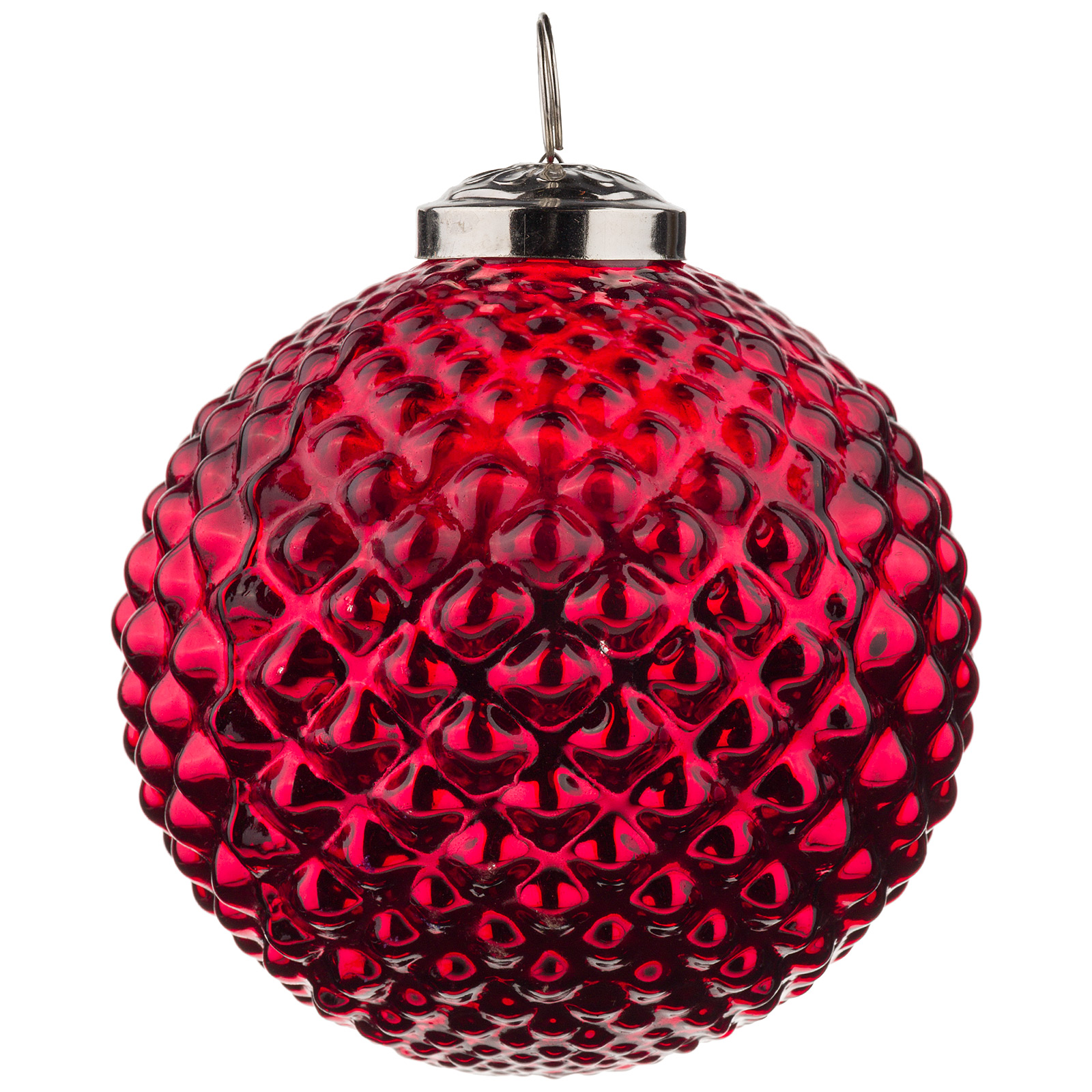 Изображение товара Красная елочная игрушка Шар стекло D10 см от X-mas Club