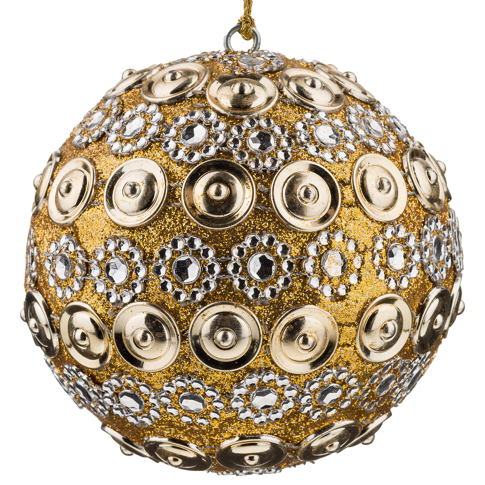 Изображение товара Елочная игрушка Шар стразы D10 см