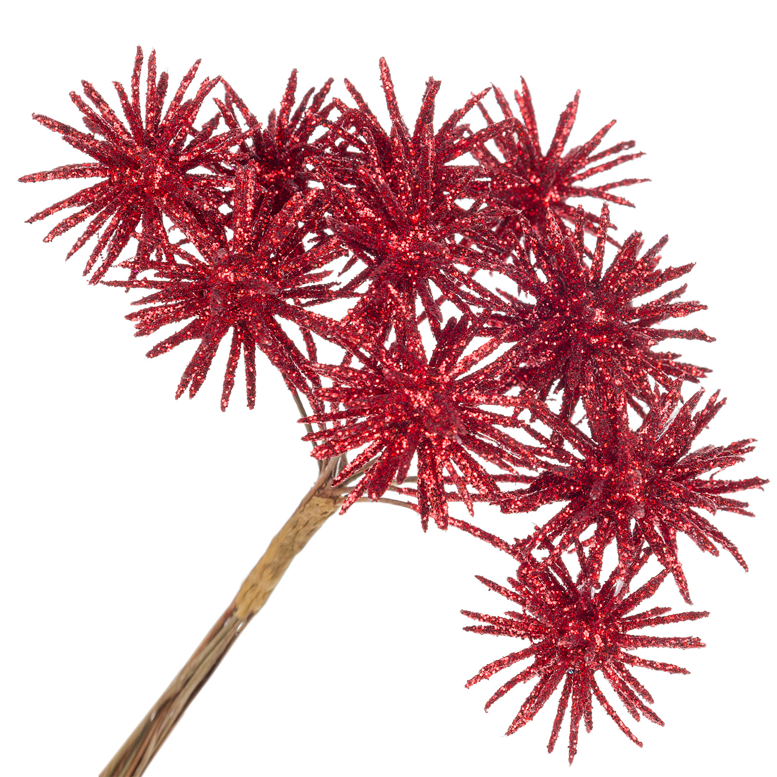 Изображение товара Снежинка искусственная на вставке с глиттером набор 10 шт