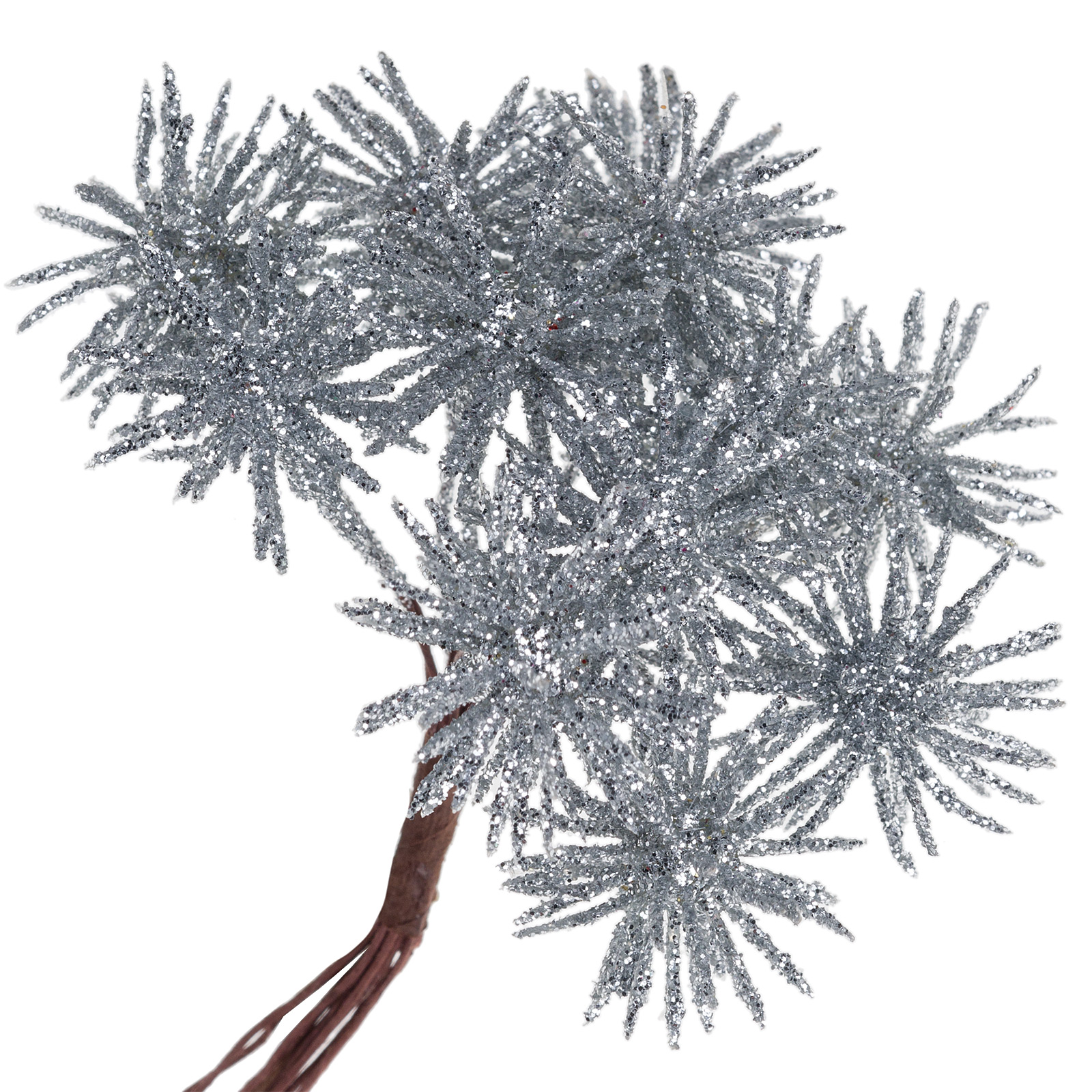 Изображение товара Снежинка на вставке искусственная пластик с глиттером набор 10 шт