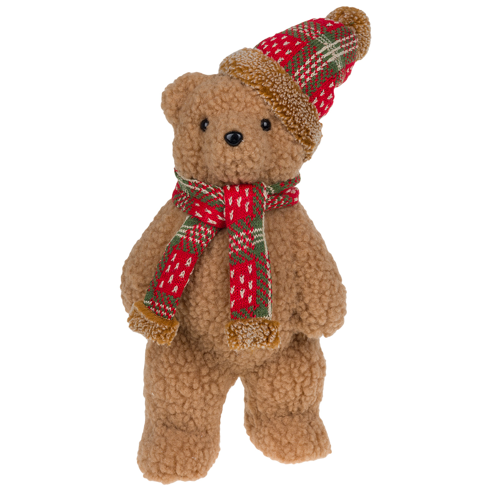 Изображение товара Фигура Медвежонок ткань 18x16xH41 см для украшения интерьера