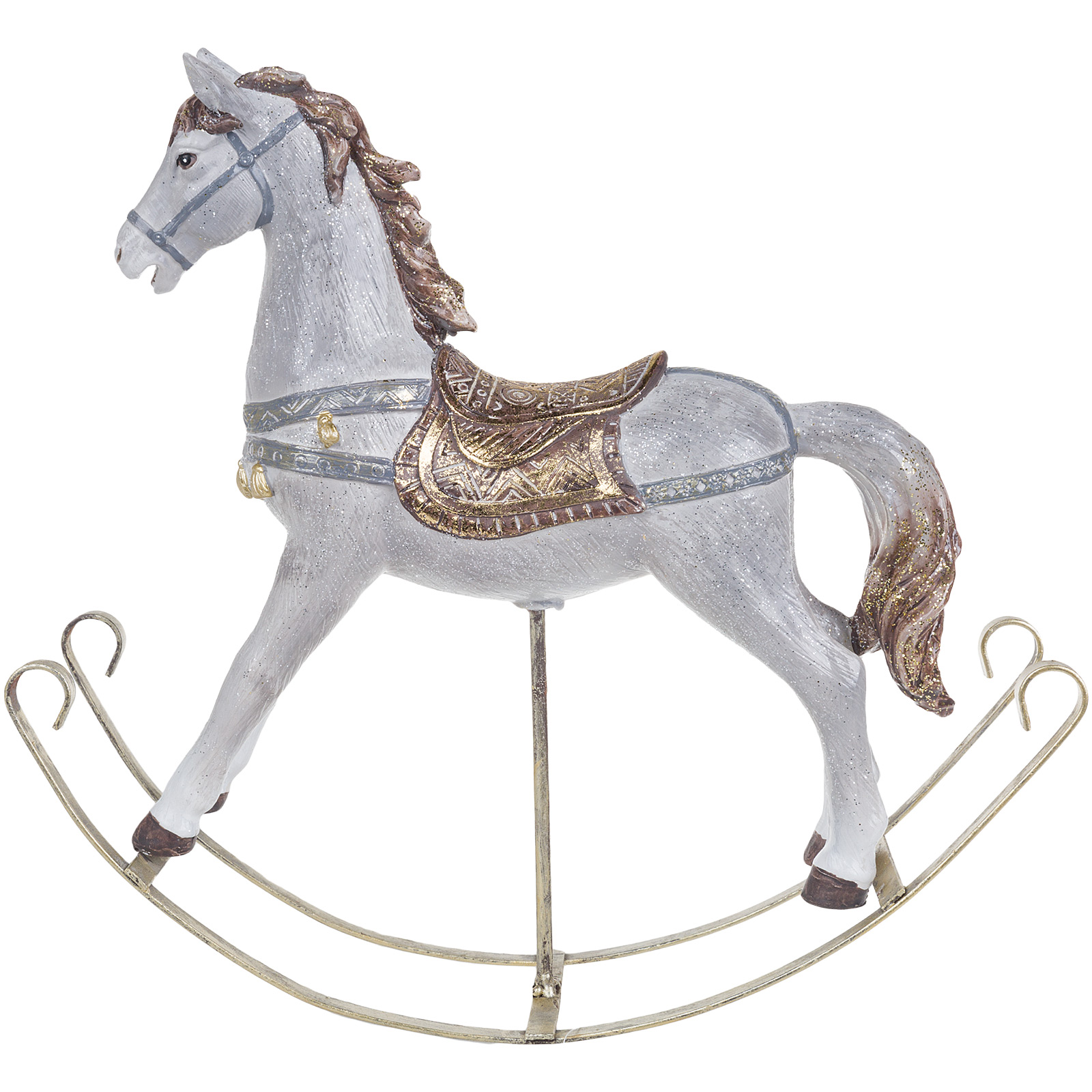 Изображение товара Фигурка Лошадка качалка полирезин 30,5x8xH27 см для интерьера и подарка