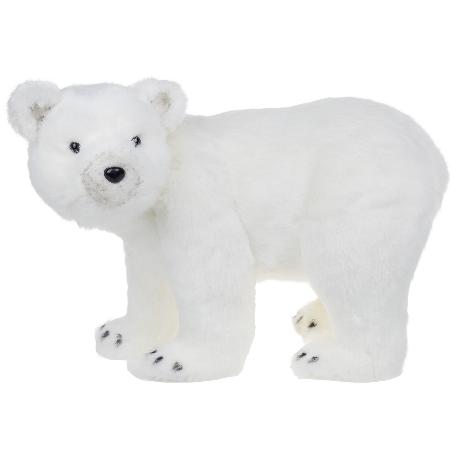 Изображение товара Фигурка медведь из искусственного меха 44x26x31 см для интерьера и праздников