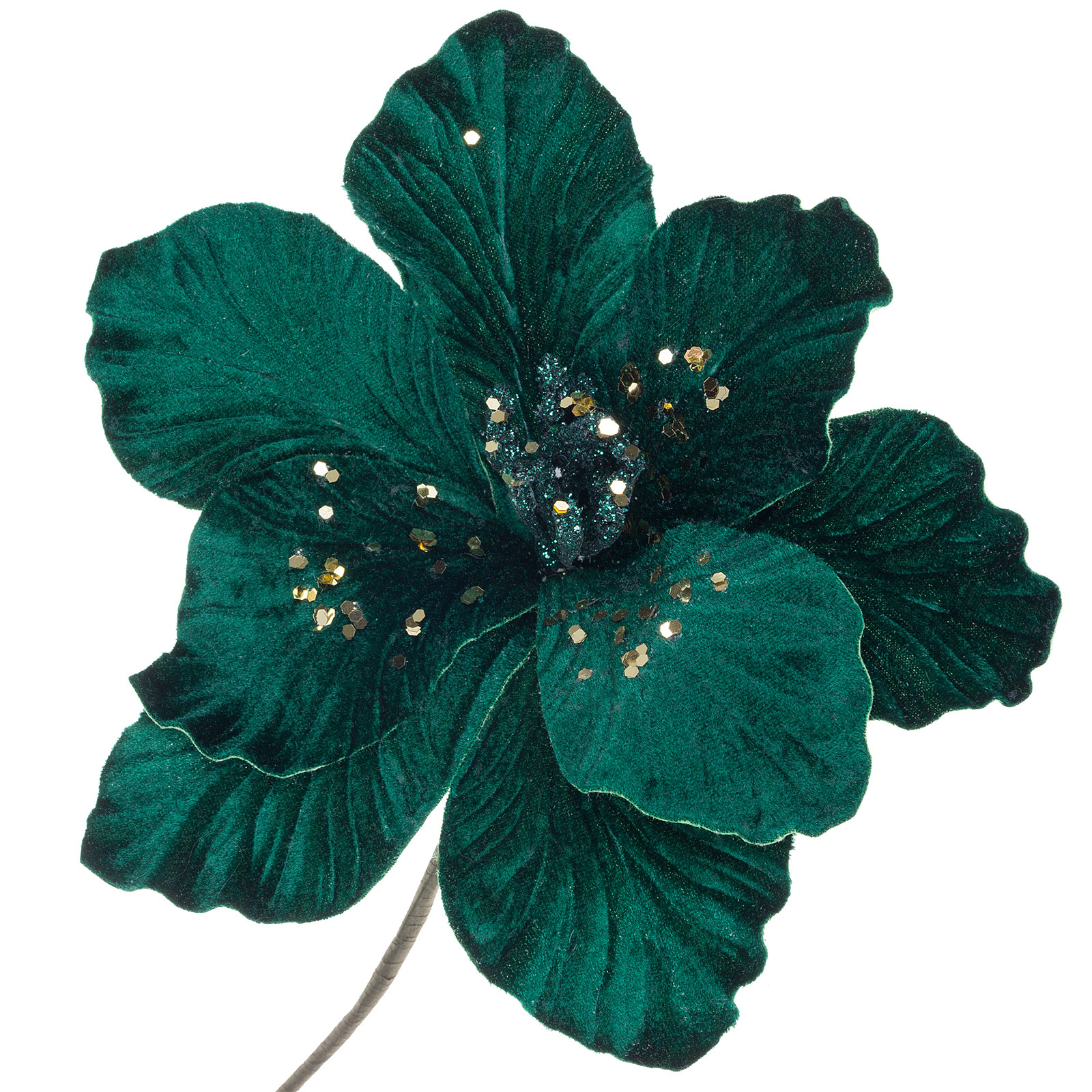 Изображение товара Искусственный цветок Пуансеттия ткань D24 см для украшения интерьера