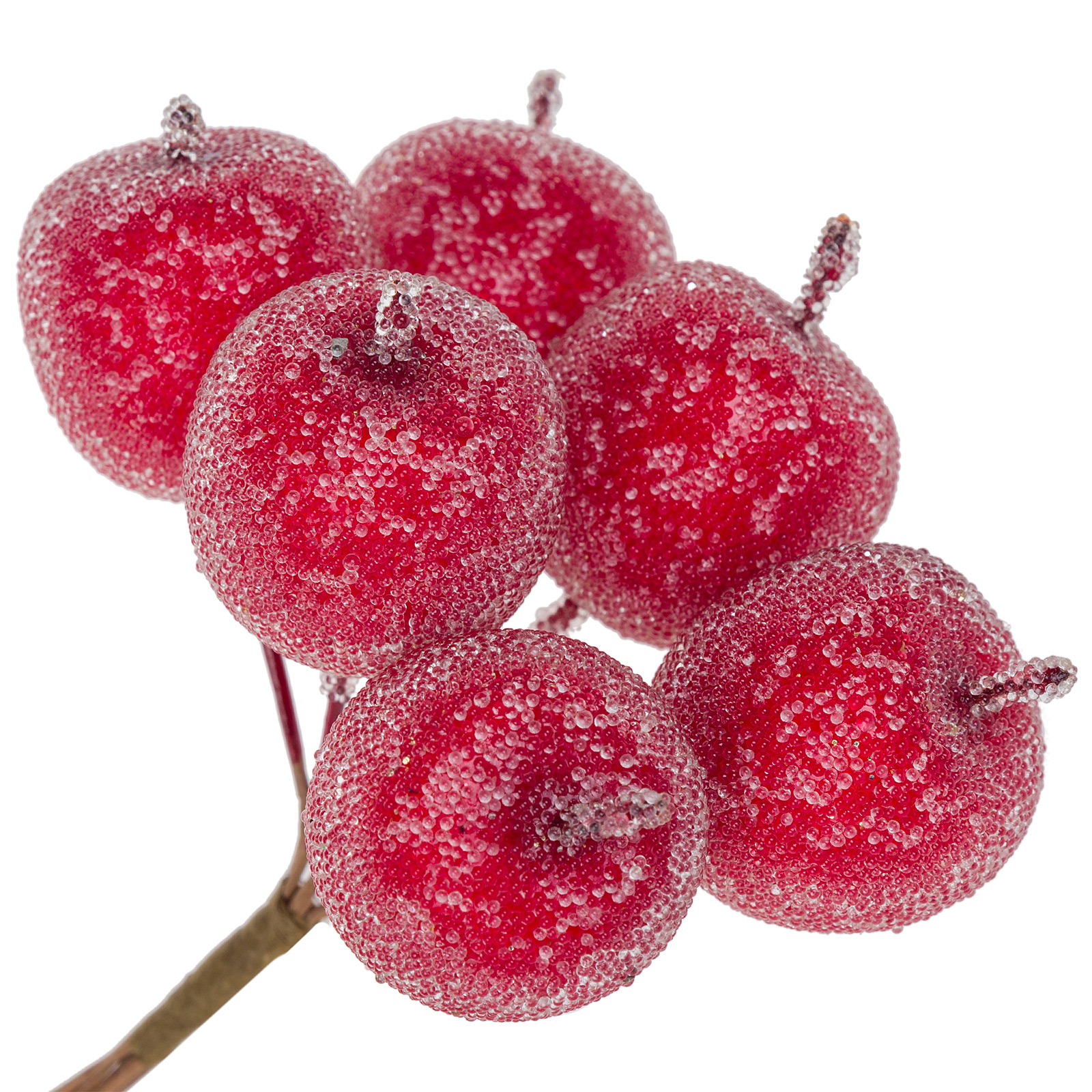 Изображение товара Яблоко искусственное засахаренное на вставке 6 шт