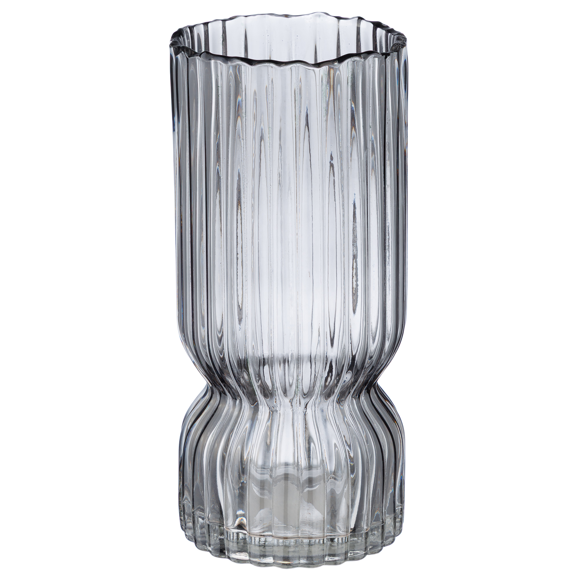 Изображение товара Ваза Beauty L стекло d115xh245 см с вертикальными бороздками