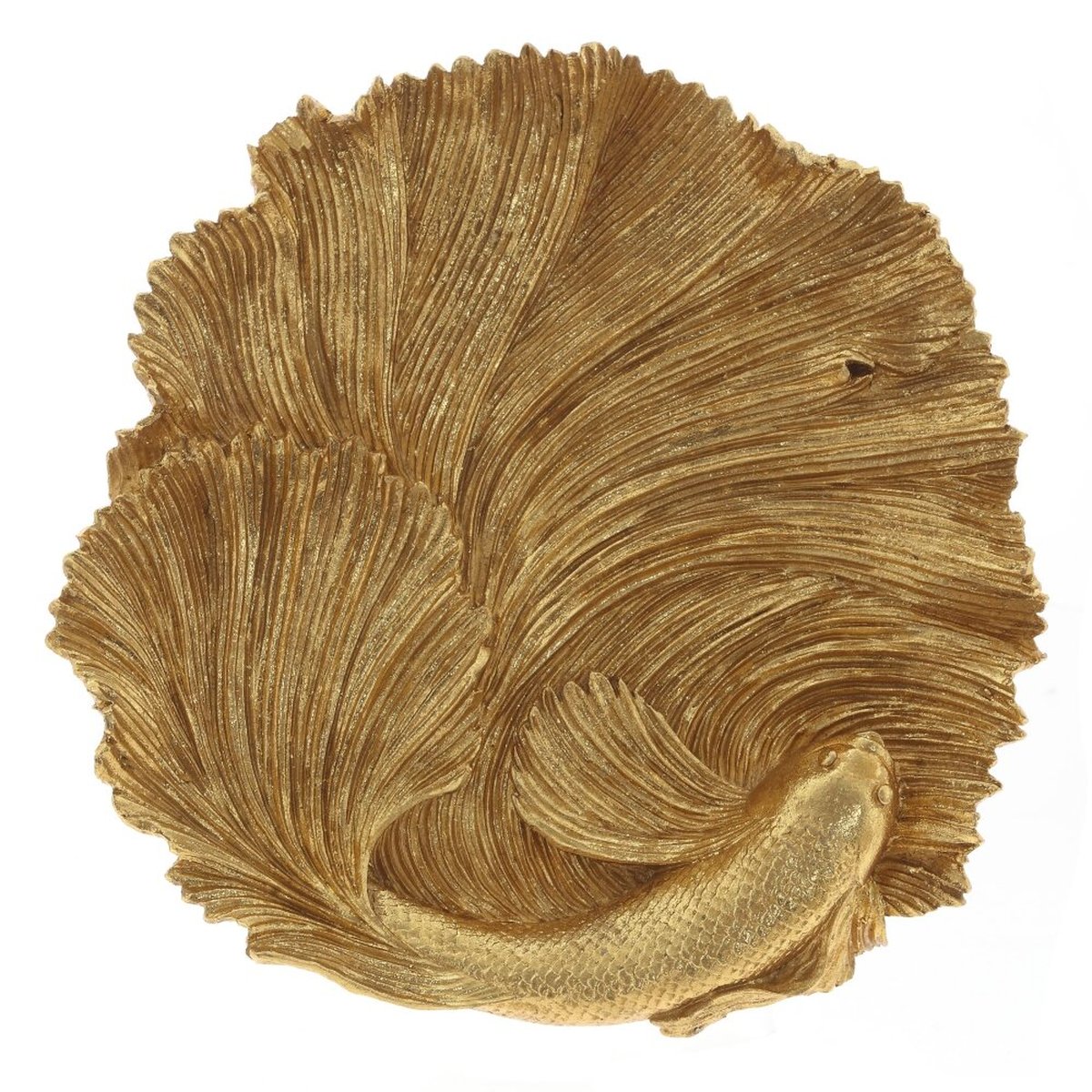 Изображение товара Декоративное блюдо Новогоднее золото 28x28x4 см блестящее для праздника