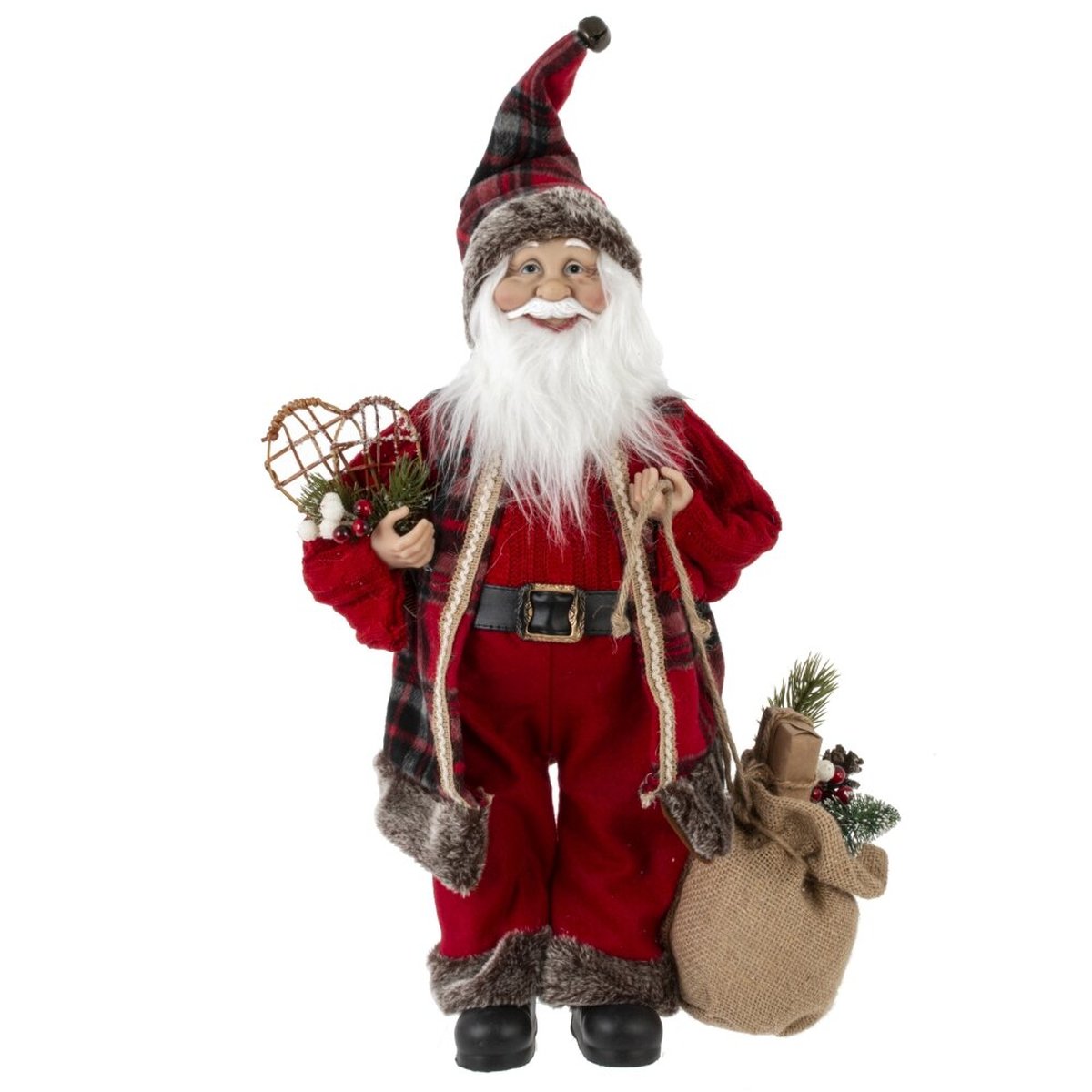 Изображение товара Дед Мороз L30 W19 H58 см серебристый новогодняя игрушка праздник декор