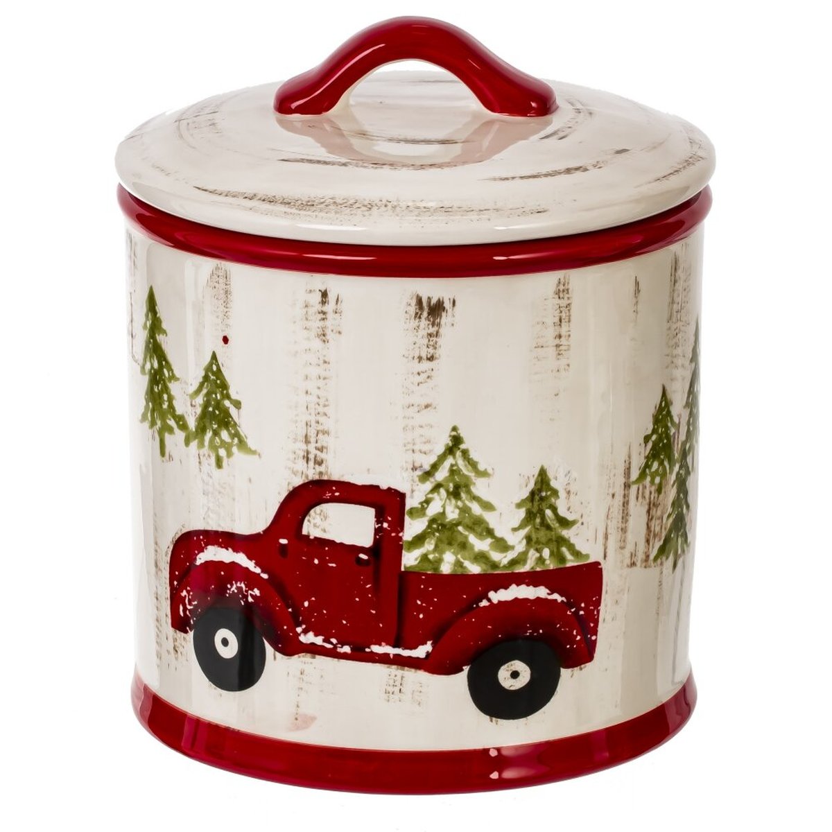 Изображение товара Емкость для сыпучих продуктов 3600 мл из керамики красная