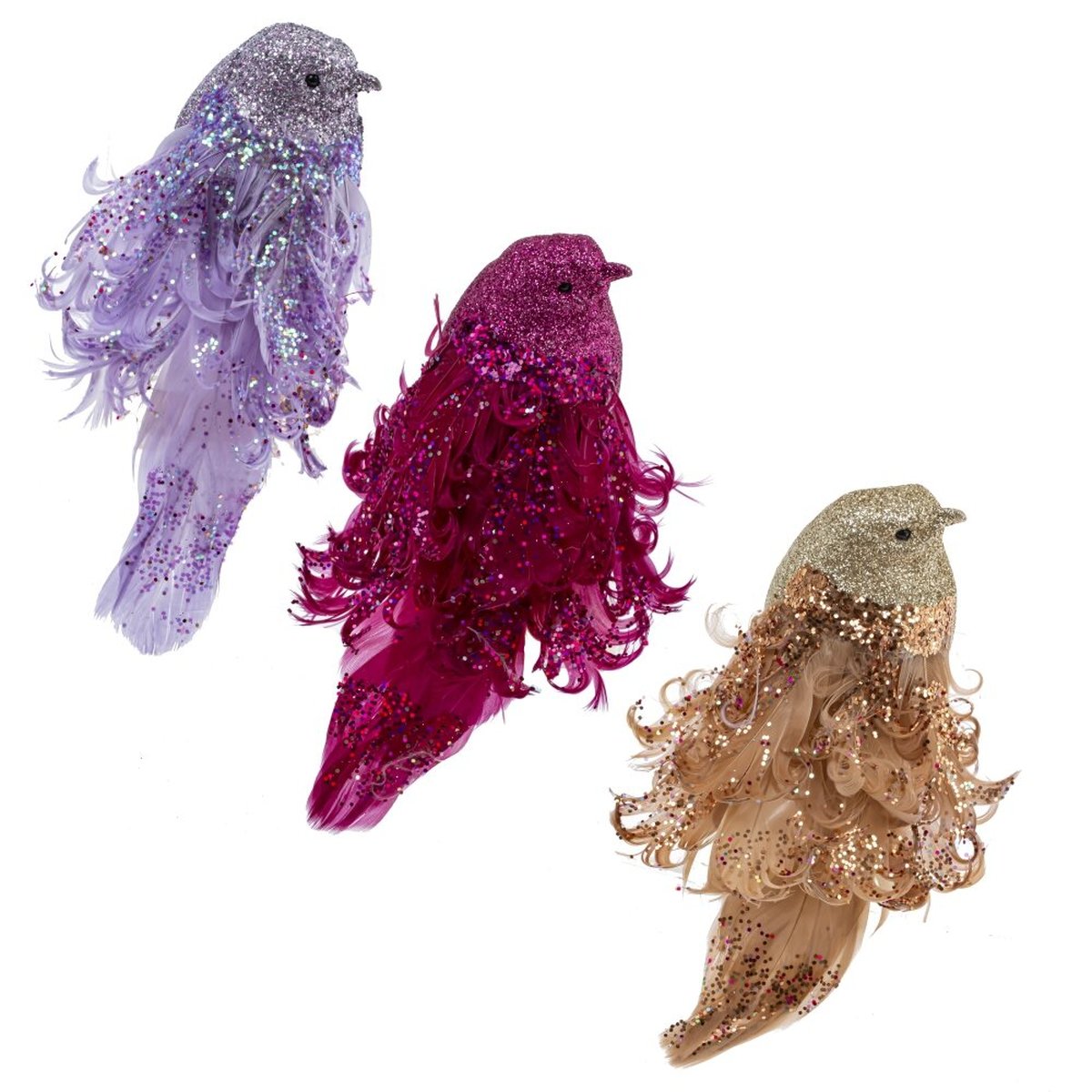 Изображение товара Изделие декоративное Птичка L15 W5 H6 см 4в. бежевый