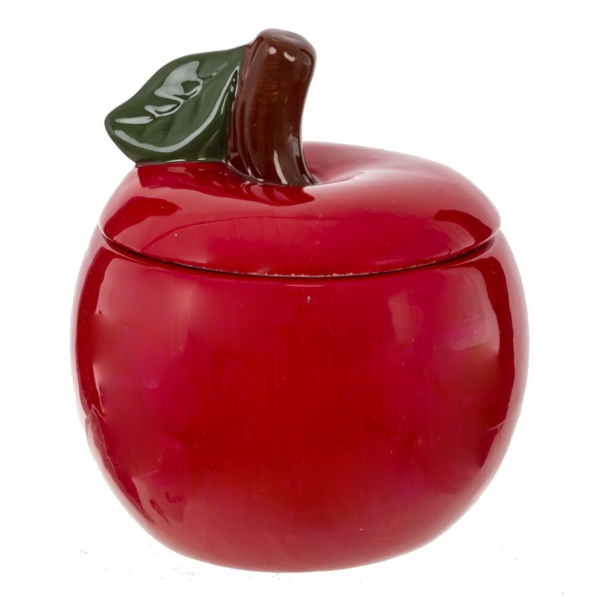Изображение товара Конфетница Яблоко 600 мл красная керамическая оригинальная форма