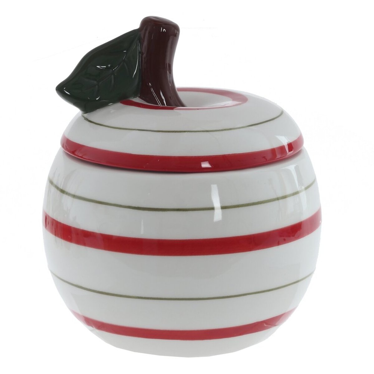 Изображение товара Конфетница Яблоко 600 мл из керамики, красная, оригинальный дизайн