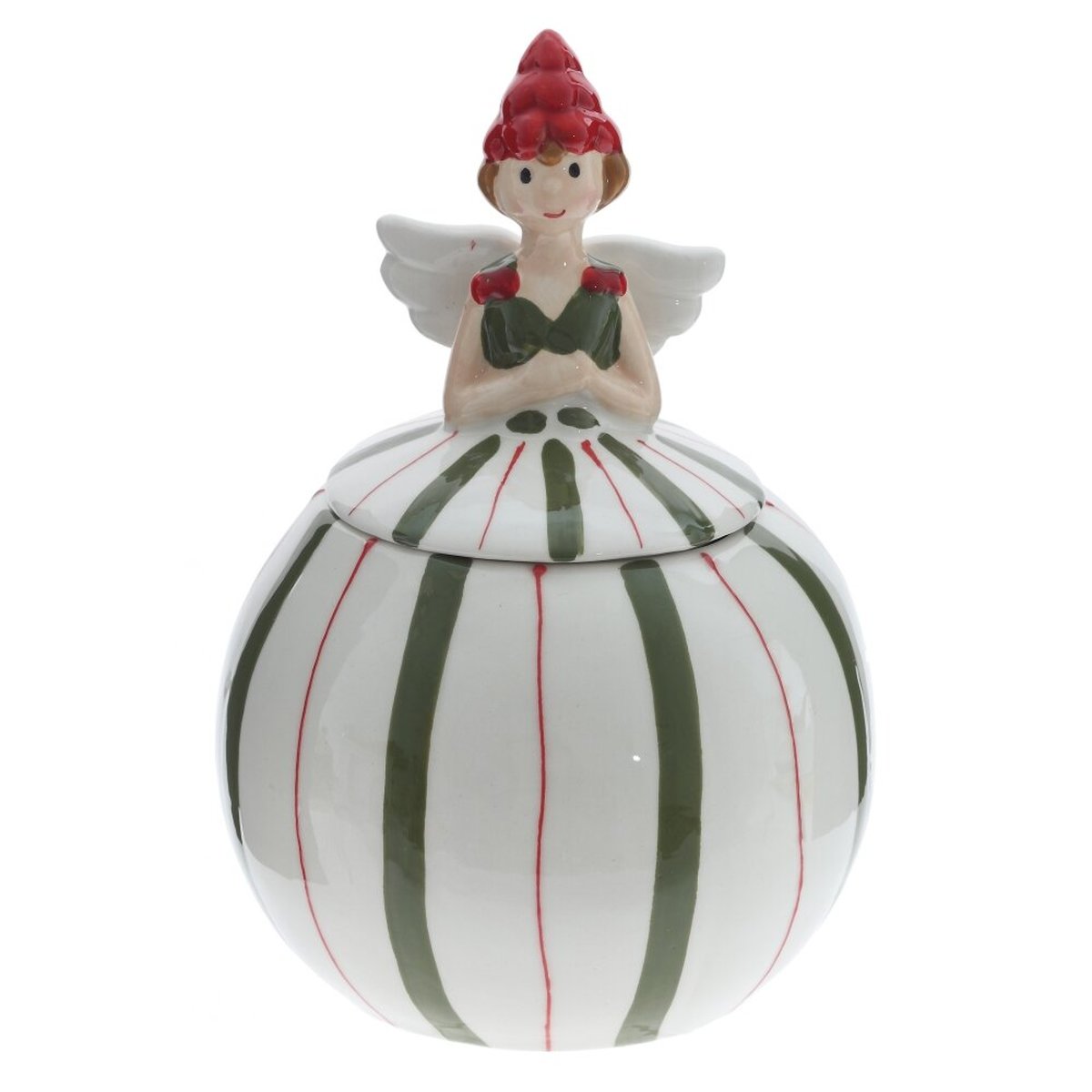 Изображение товара Конфетница Девочка 700 мл многоцветная из керамики коллекция Рождество