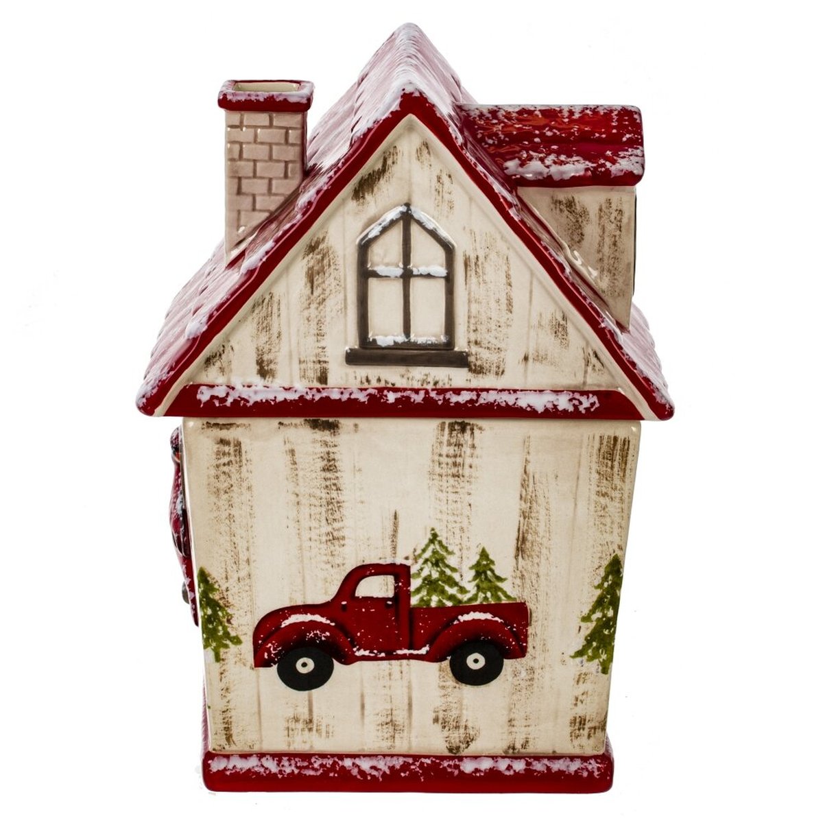 Изображение товара Конфетница из керамики 2100 мл красная для праздничных и повседневных сервировок