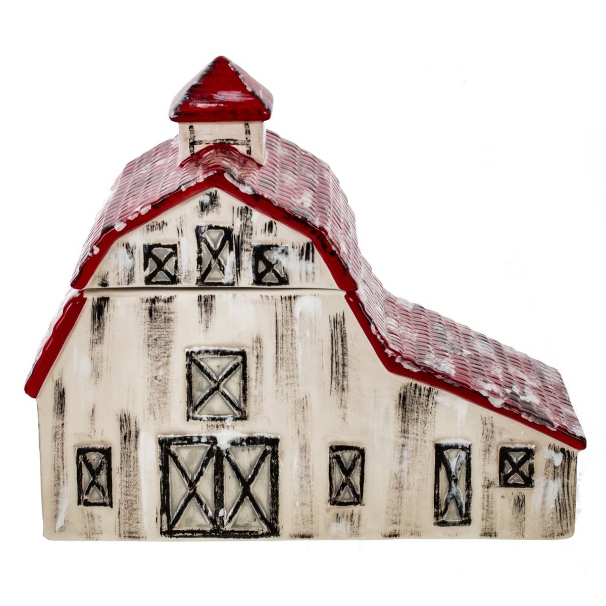 Изображение товара Конфетница Дом керамическая 4150 мл красная для сладостей