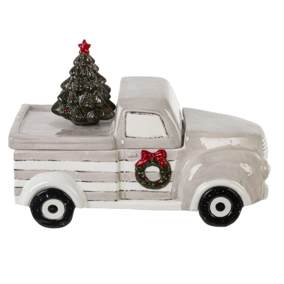 Изображение товара Керамическая конфетница в виде ретро-машины серого цвета 2450 мл