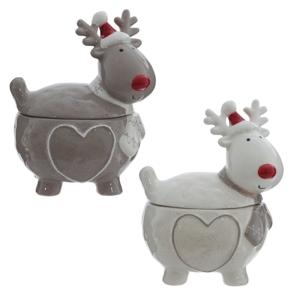 Изображение товара Керамическая конфетница Северный олень 600 мл многоцветная