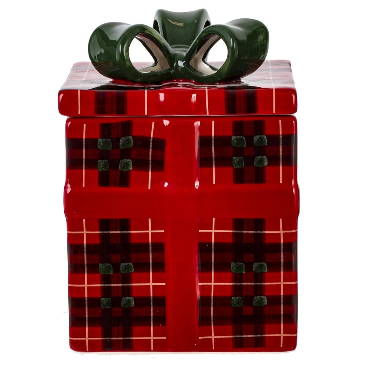 Изображение товара Конфетница из керамики 2900 мл красная для сладостей и сервировки