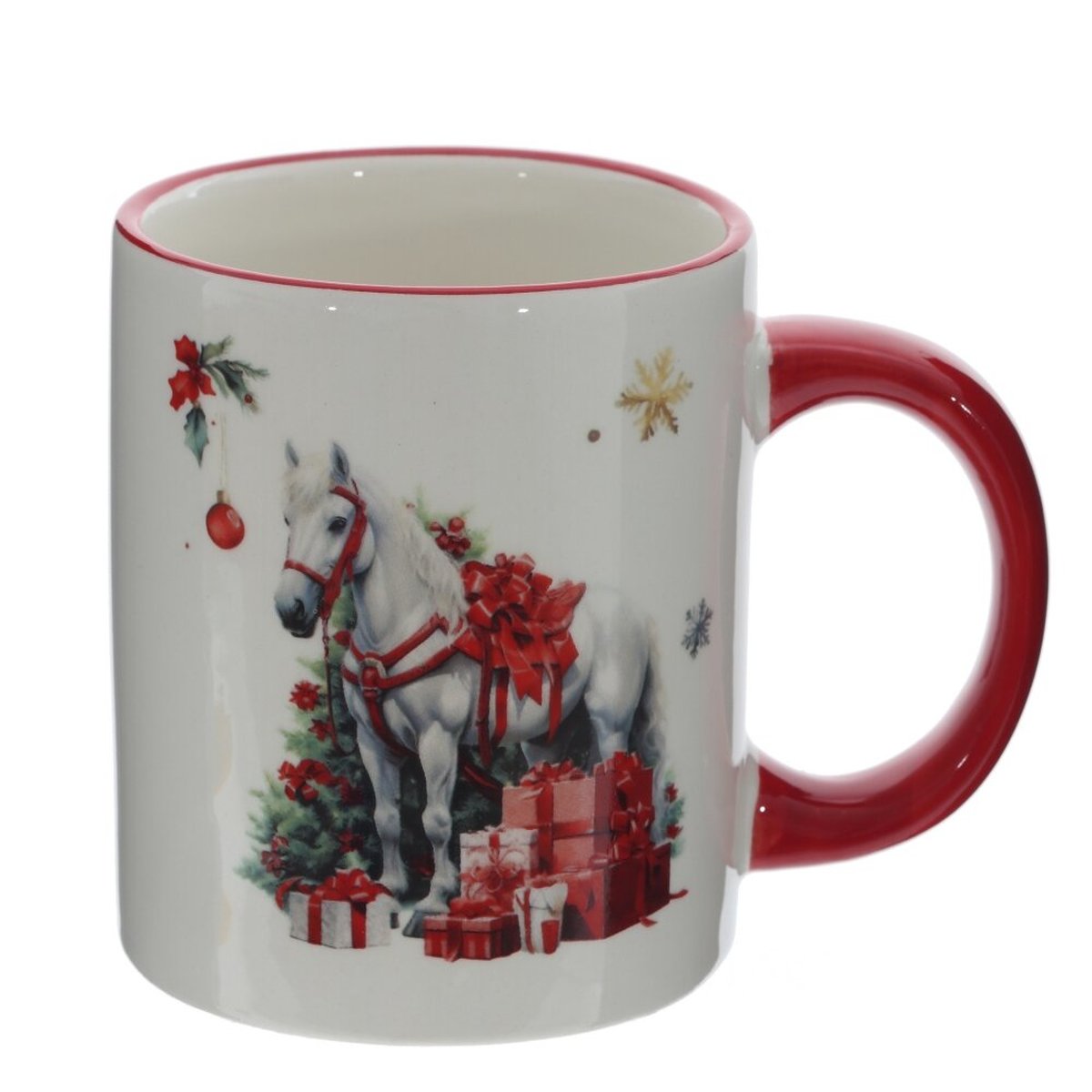 Изображение товара Новогодняя кружка Лошадь 250 мл яркий праздничный дизайн подарочная упаковка